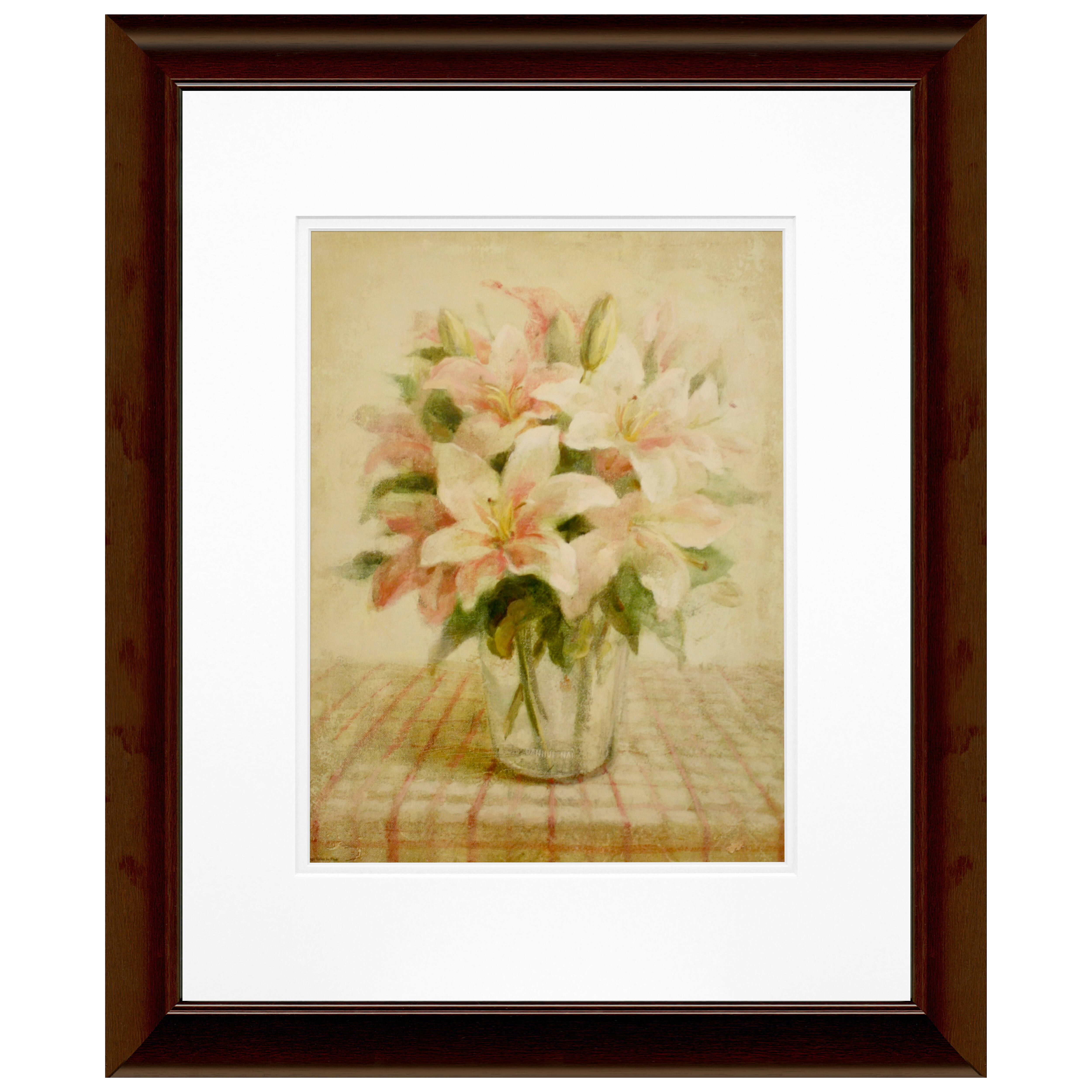 Timeless Frames® Pink Cottage Lilies Wood Framed Wall Art