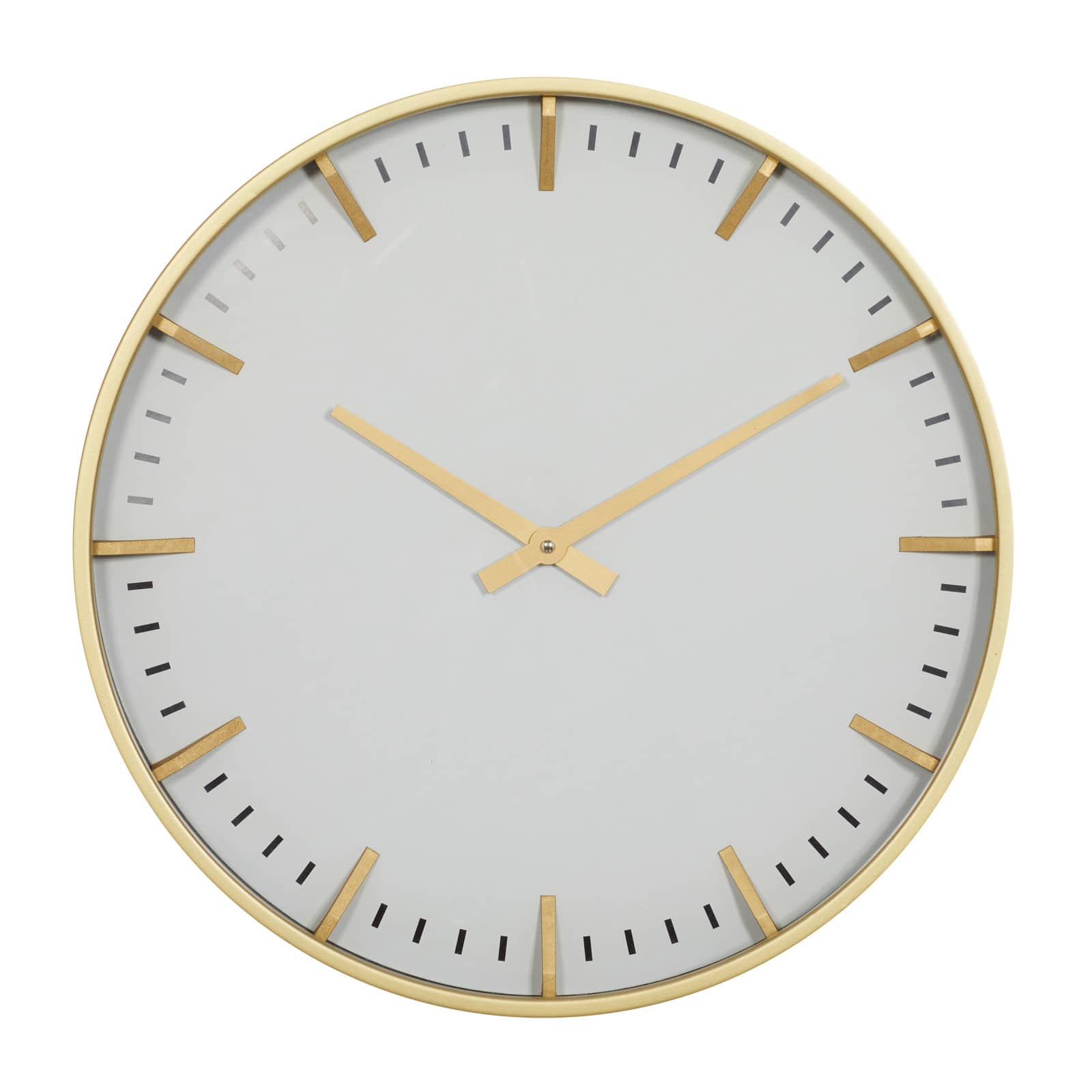 CosmoLiving by Cosmopolitan White Glass Contemporary Wall Clock