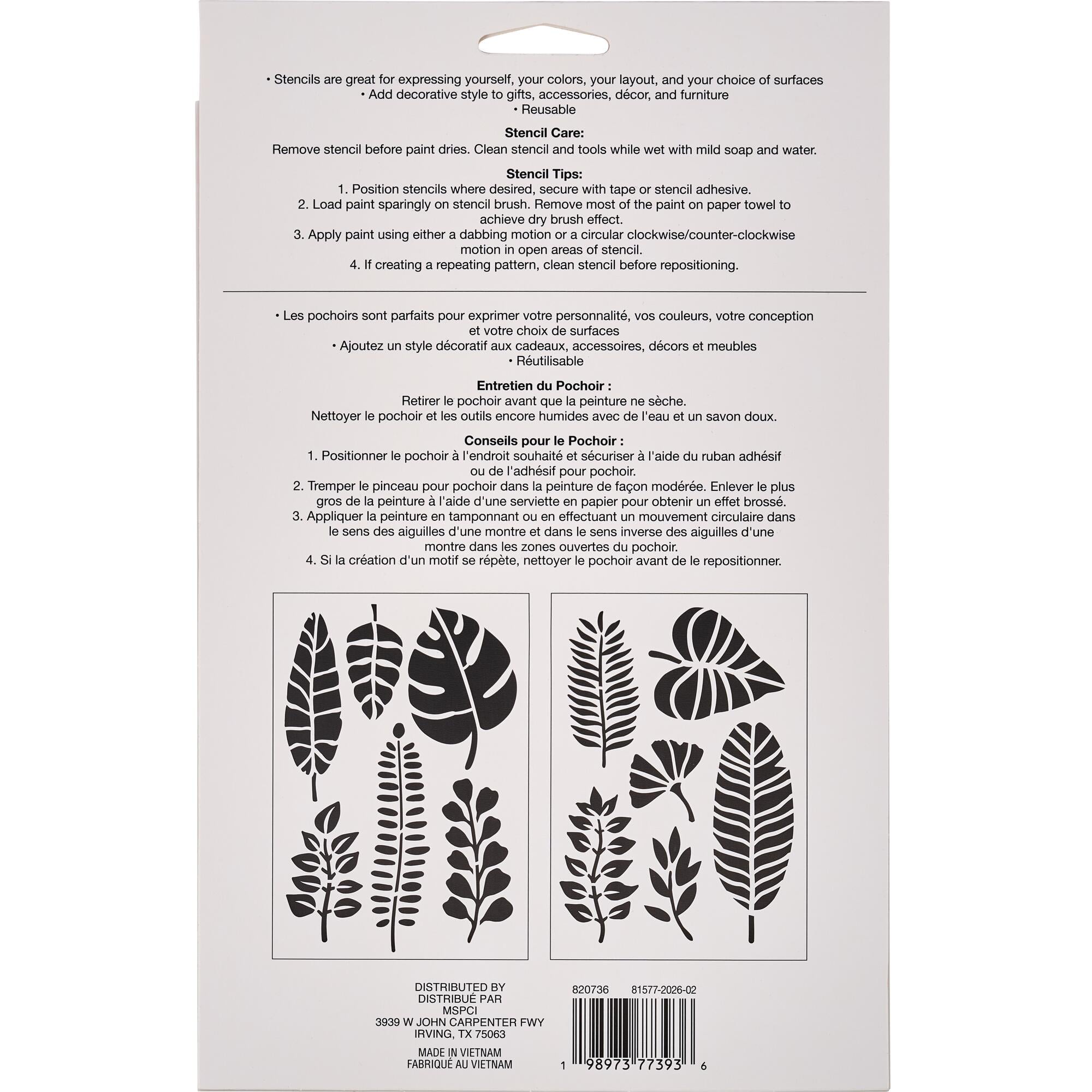 Foliage Stencils, 7" x 10" by Craft Smart®