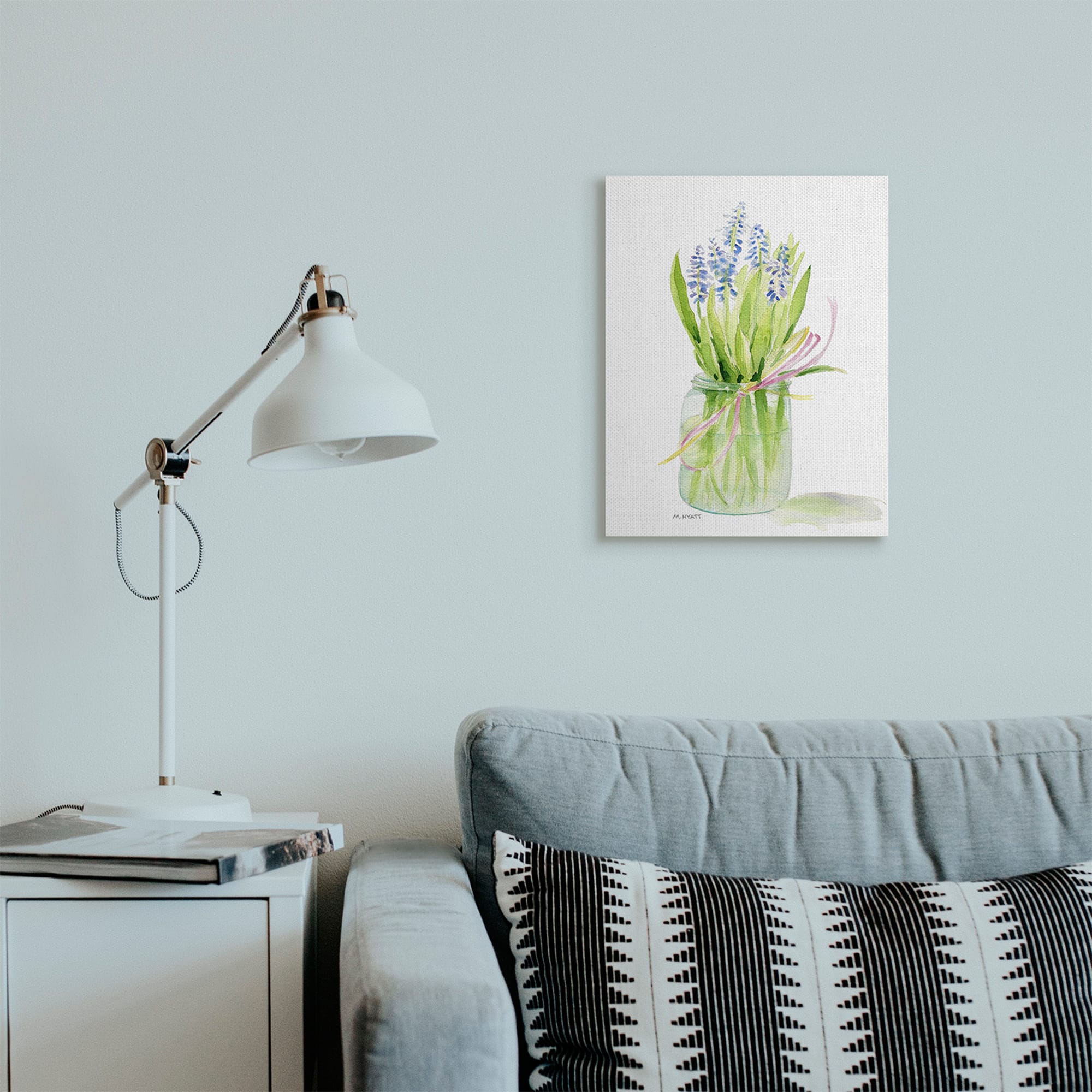 Stupell Industries Blue Hyacinth Flower Arrangement Canvas Wall Art