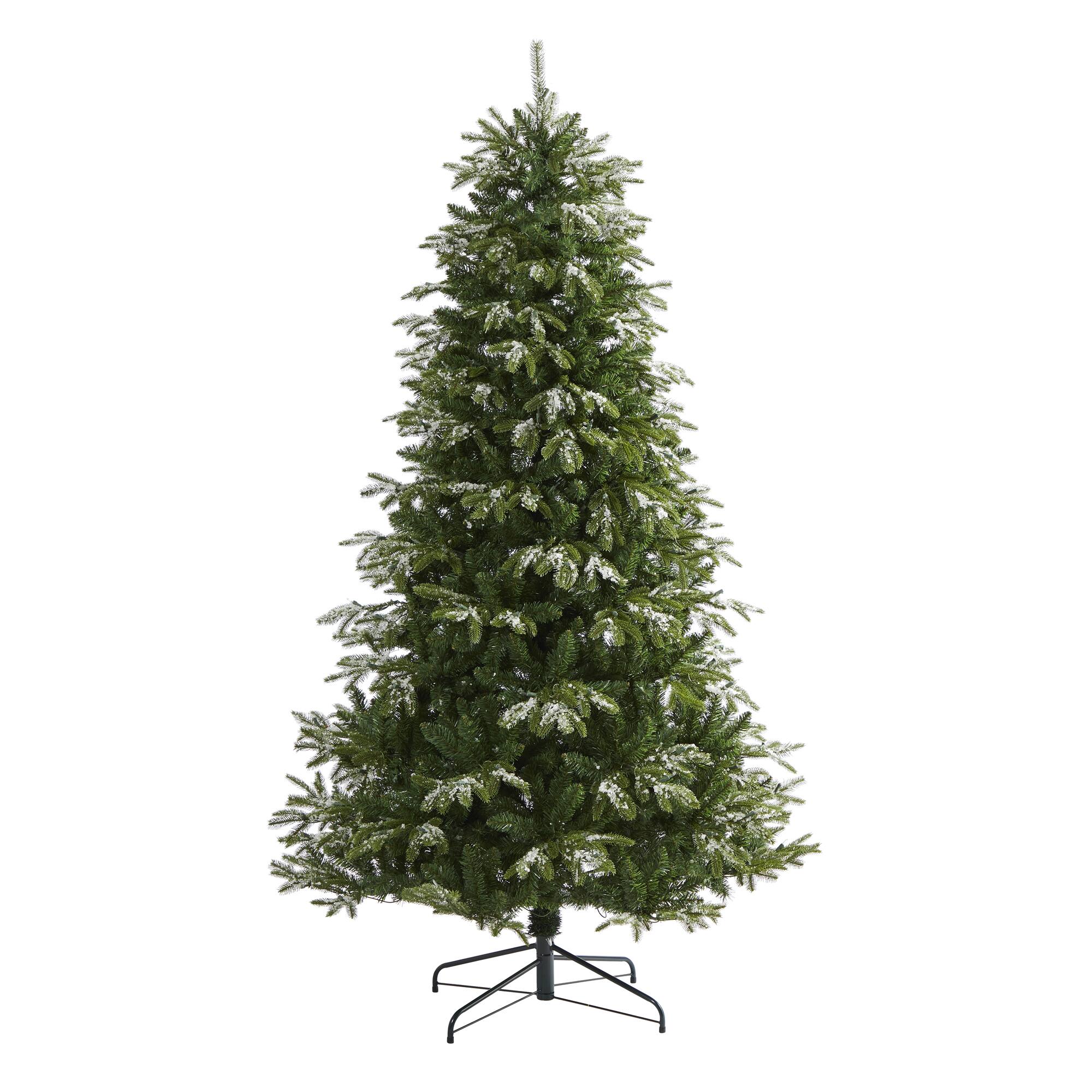 7ft. Pre-Lit Snowed Grand Teton Artificial Christmas Tree with Clear LED Lights