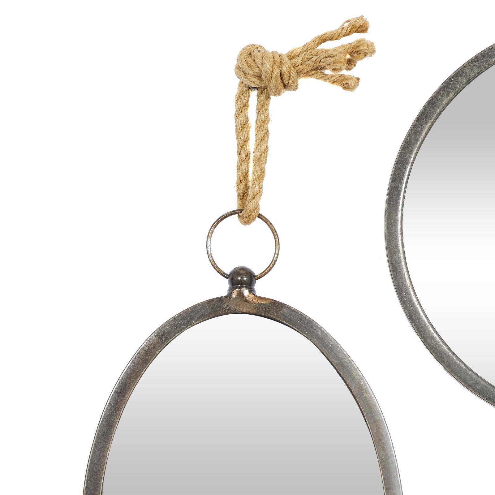 Gray Metal Glam Hanging Wall Mirrors, 5ct.