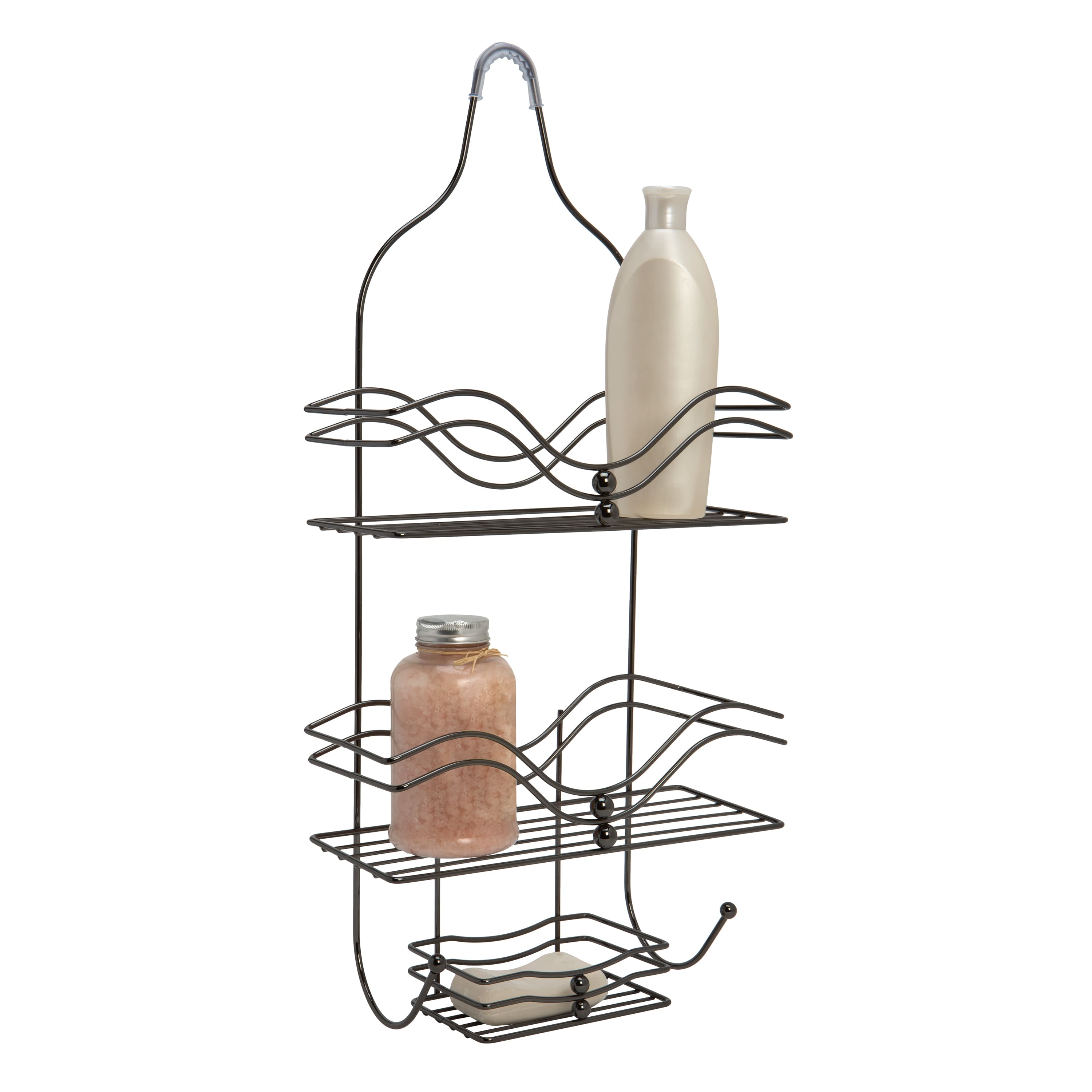 Bath Bliss Ocean Design Black Onyx Shower Caddy