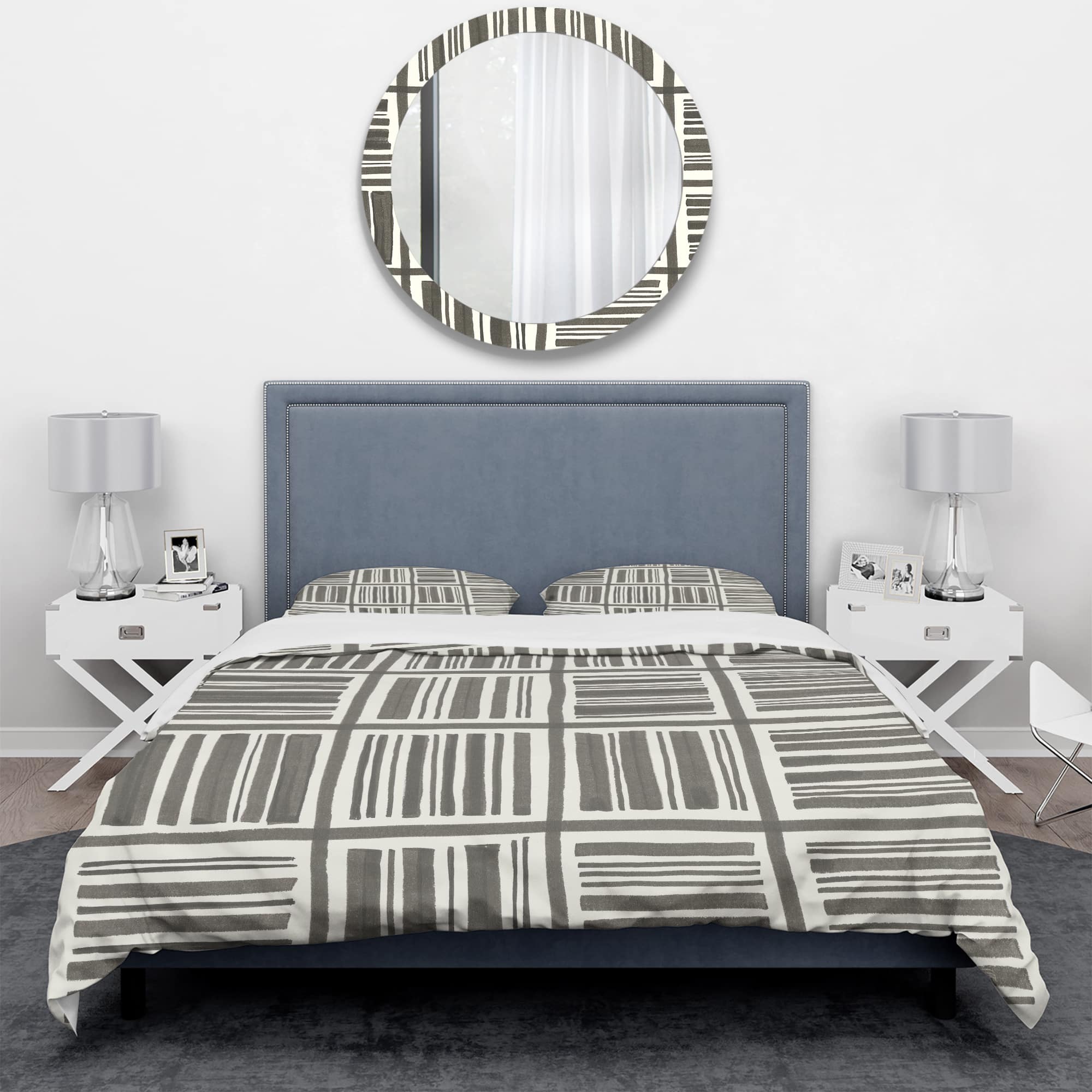 Designart 'Minimalist Graphics I' Geometric Bedding Set