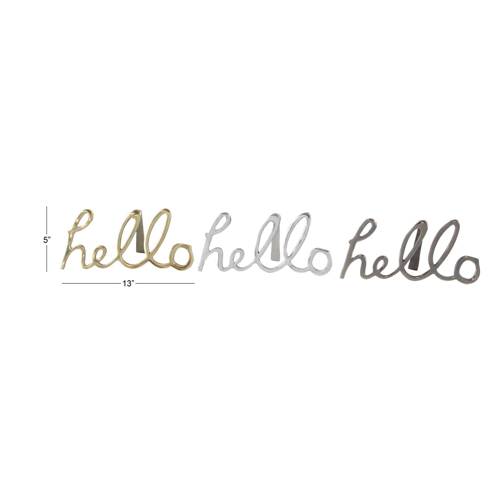 CosmoLiving by Cosmopolitan Hello Glam Décor Sign Set