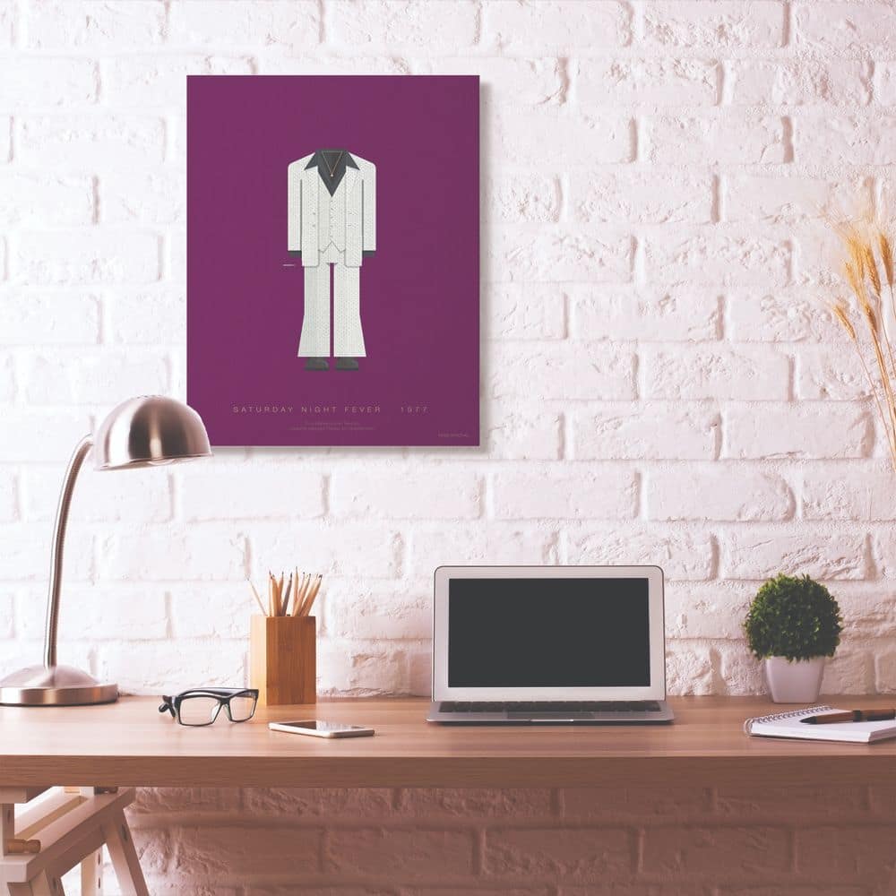 Stupell Industries Saturday Night Fever Minimalist Illustration Canvas Wall Art