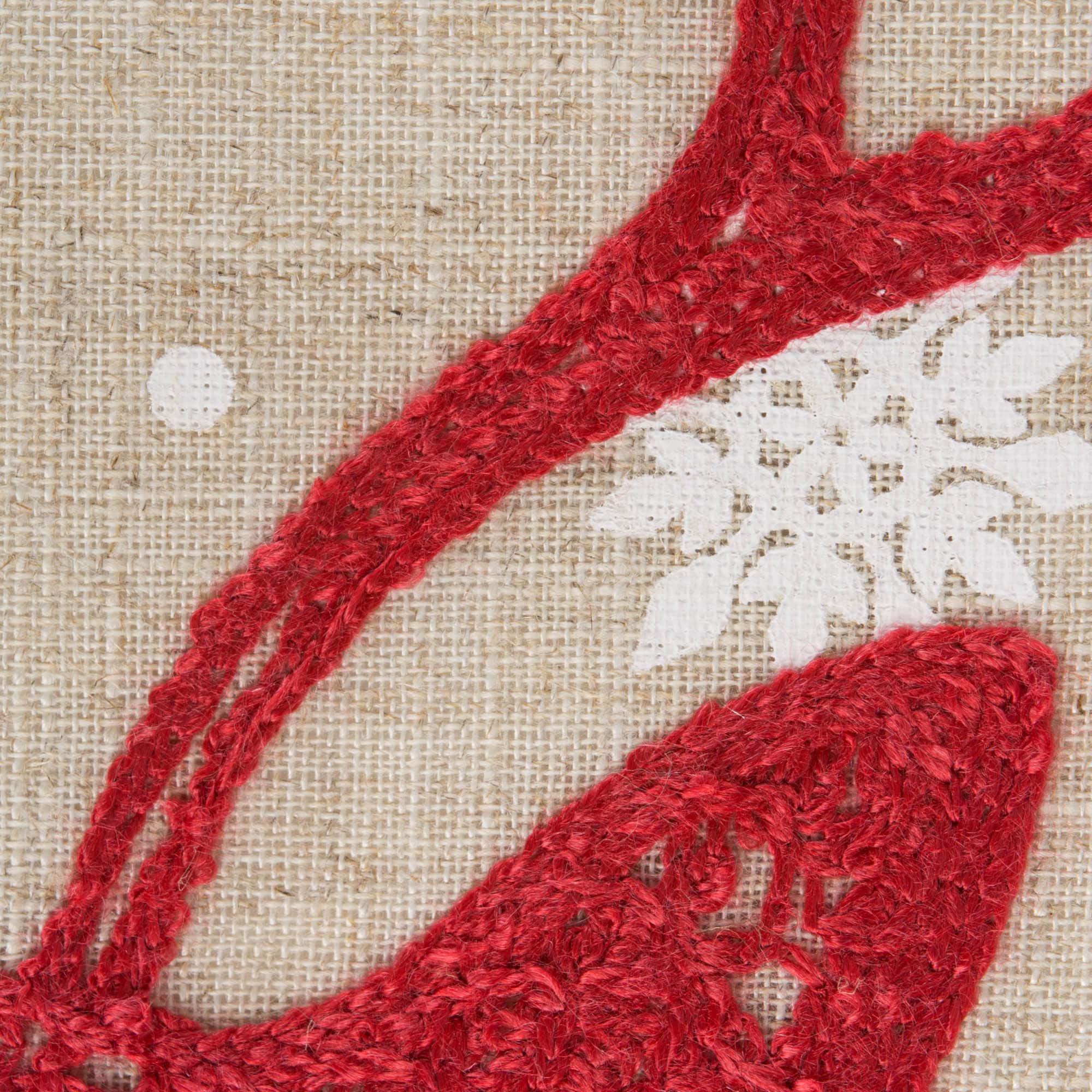 DII® 70" Red Reindeer Embroidered Table Runner