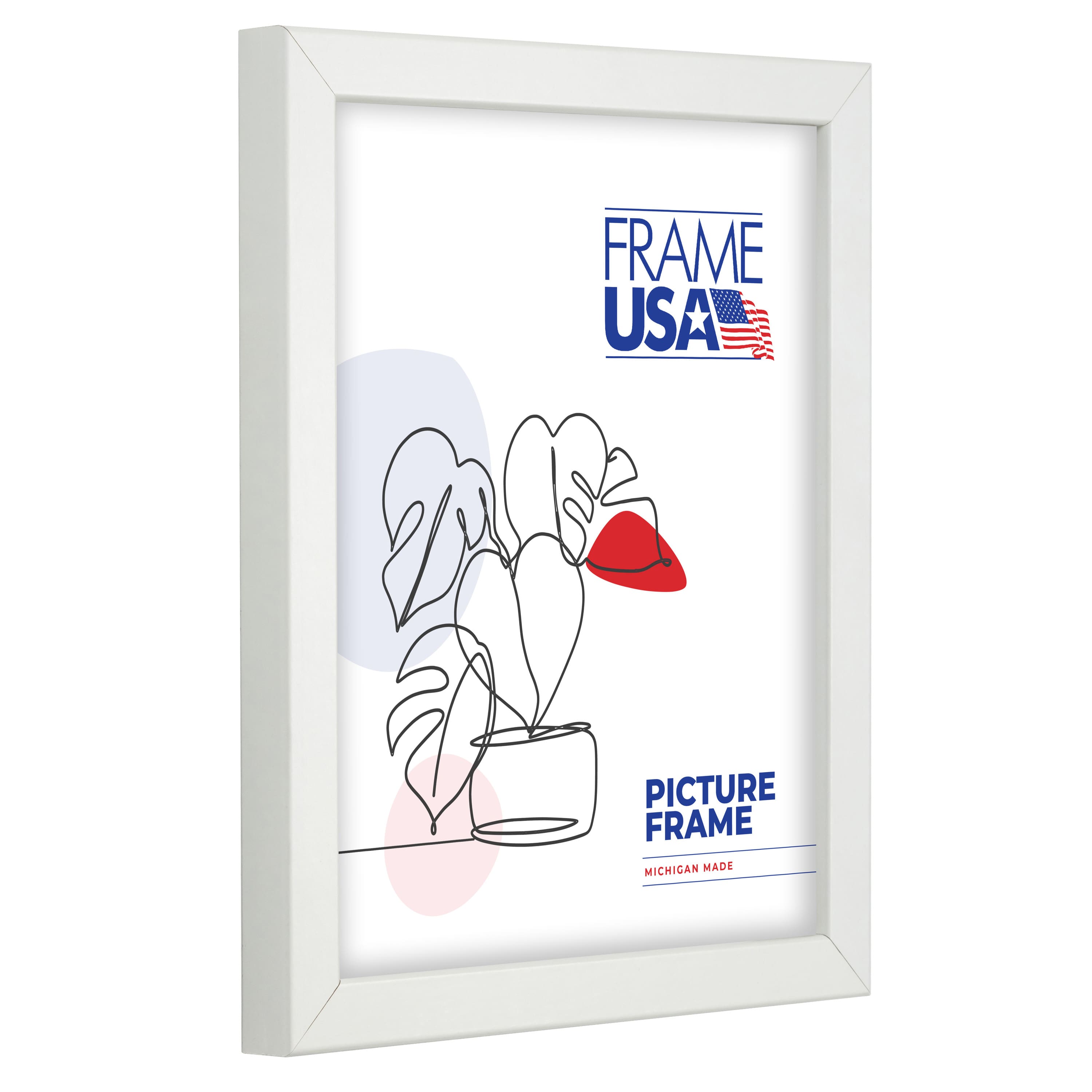 Frame USA Corporate Thin White Satin Single Image Picture Frame