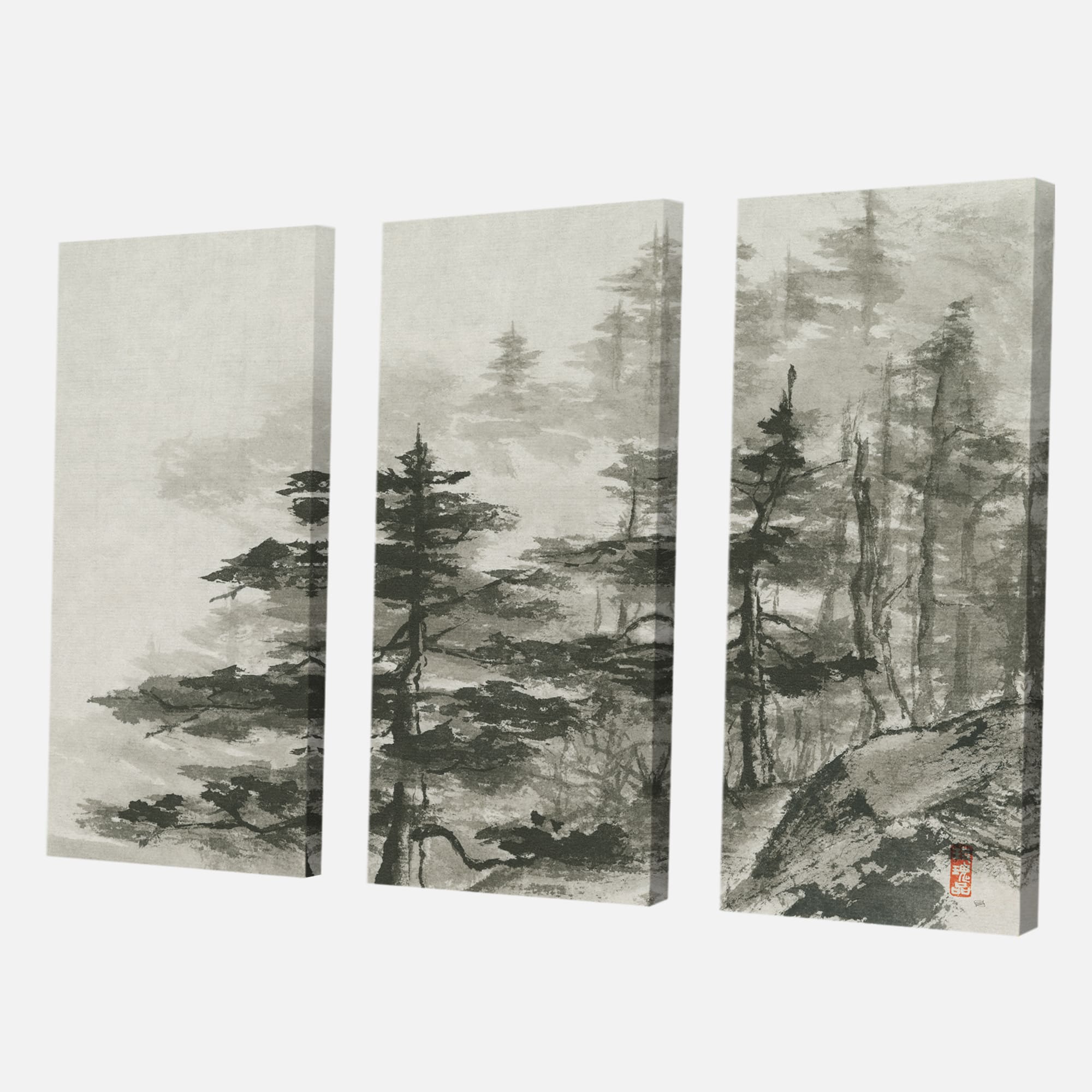 Designart - Asian Forest - Cabin & Lodge Gallery-wrapped Canvas