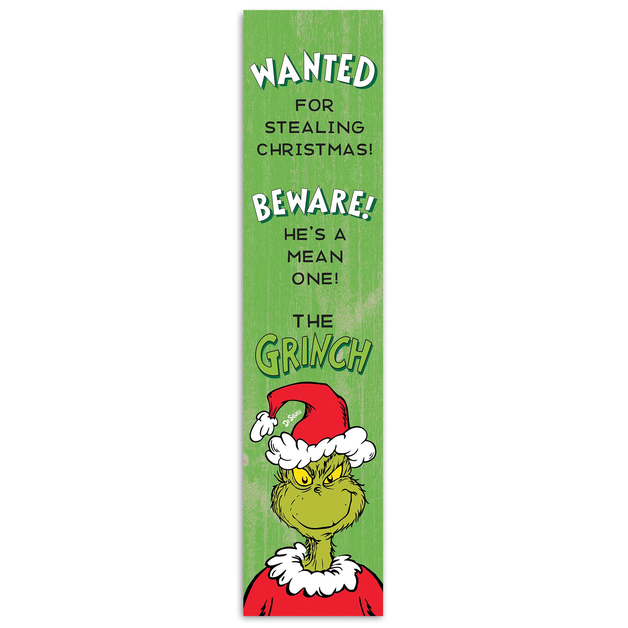47" The Grinch Wanted Porch Leaner