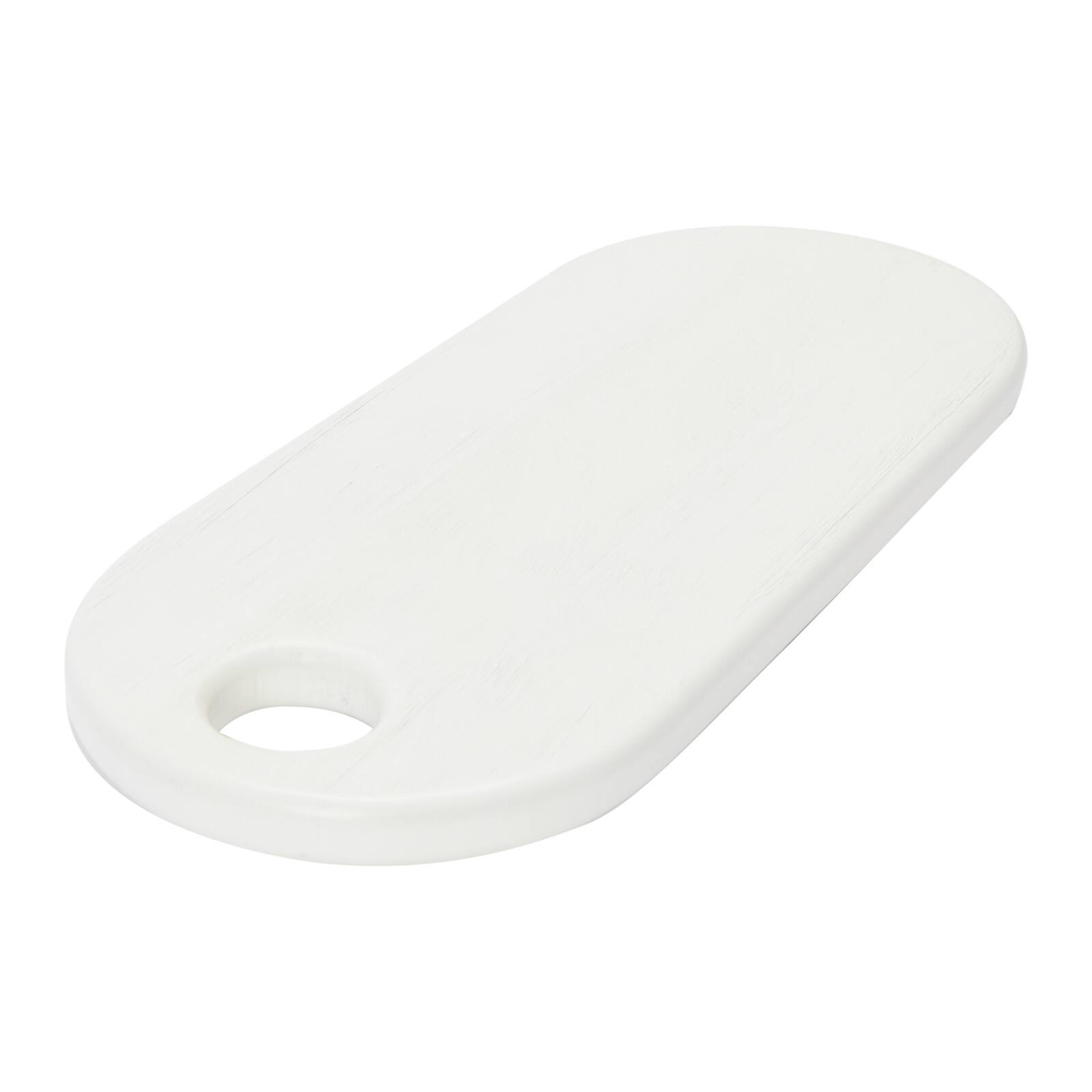 Hello Honey® 19" Textured White Acacia Wood Cheese/Serving Board