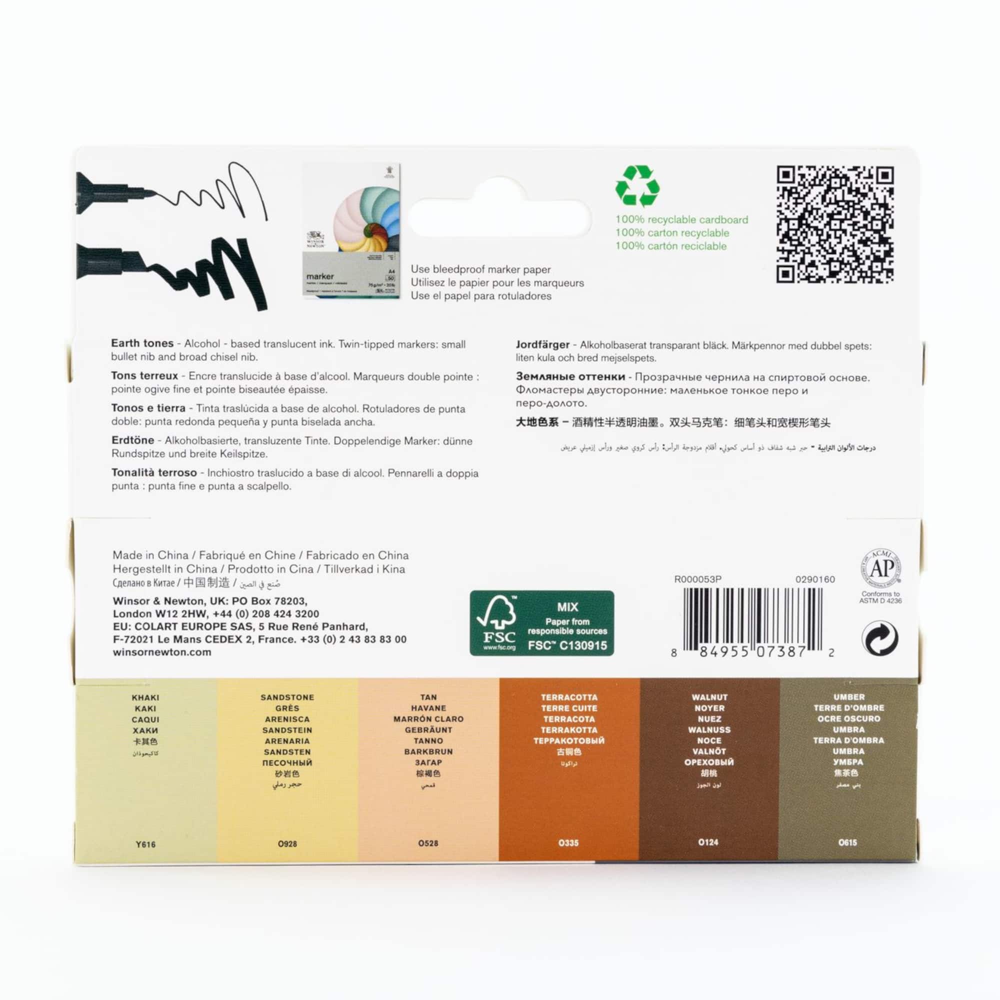 Winsor & Newton® ProMarker™ Earth Tones Marker Set