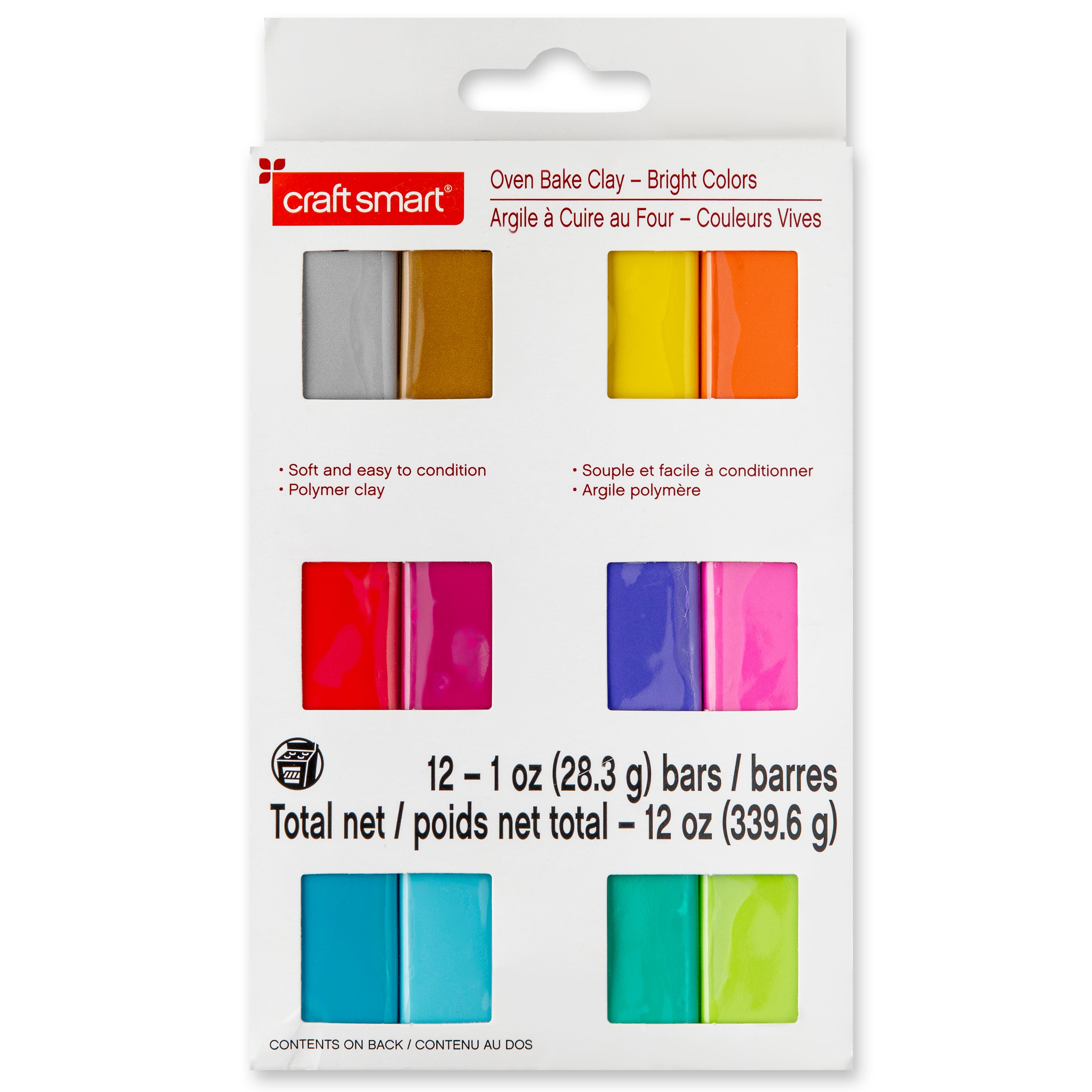 Pâte à modeler à cuire au four aux couleurs vives de Craft Smart