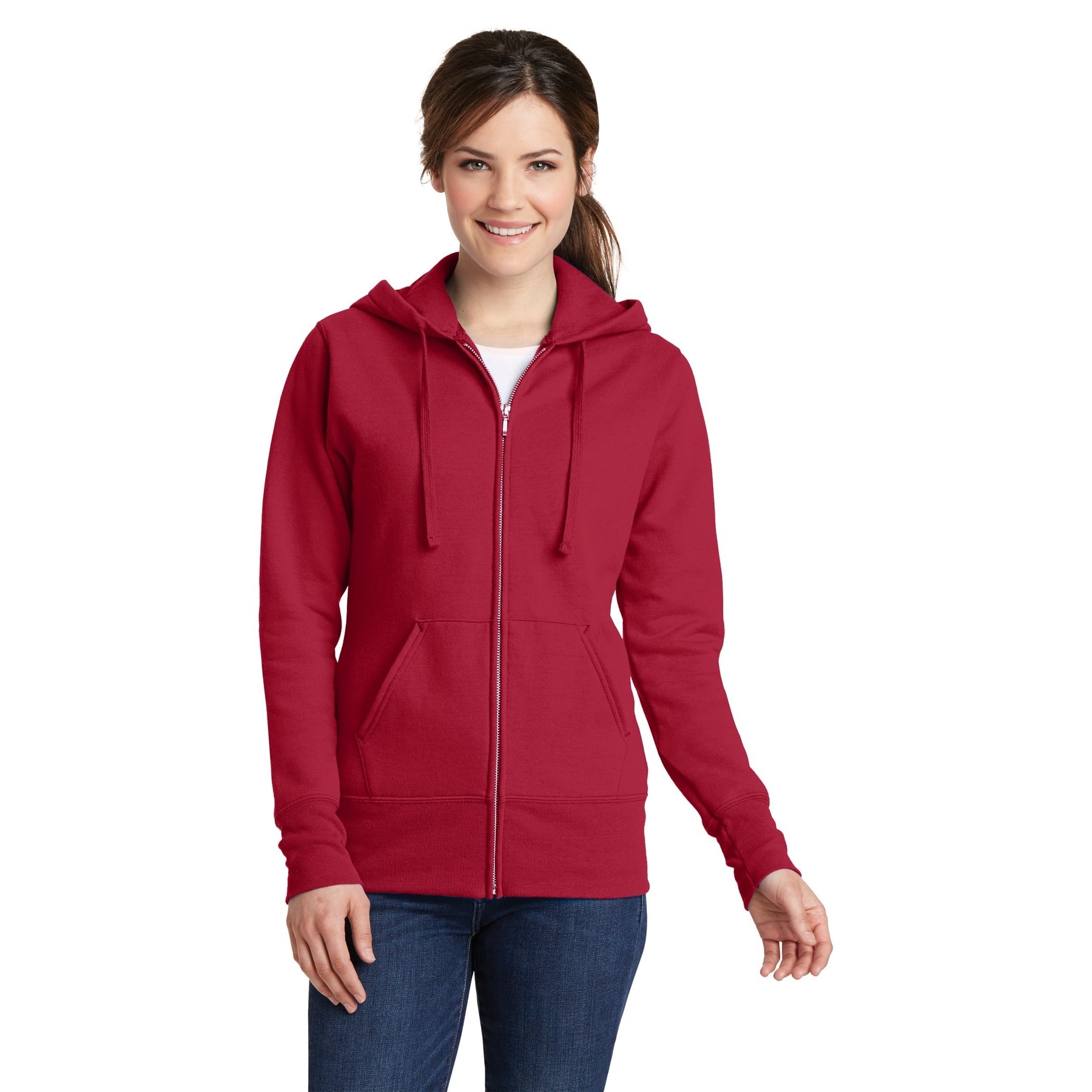 Port & Company® Ladies Core Fleece Full-Zip Hooded Sweatshirt