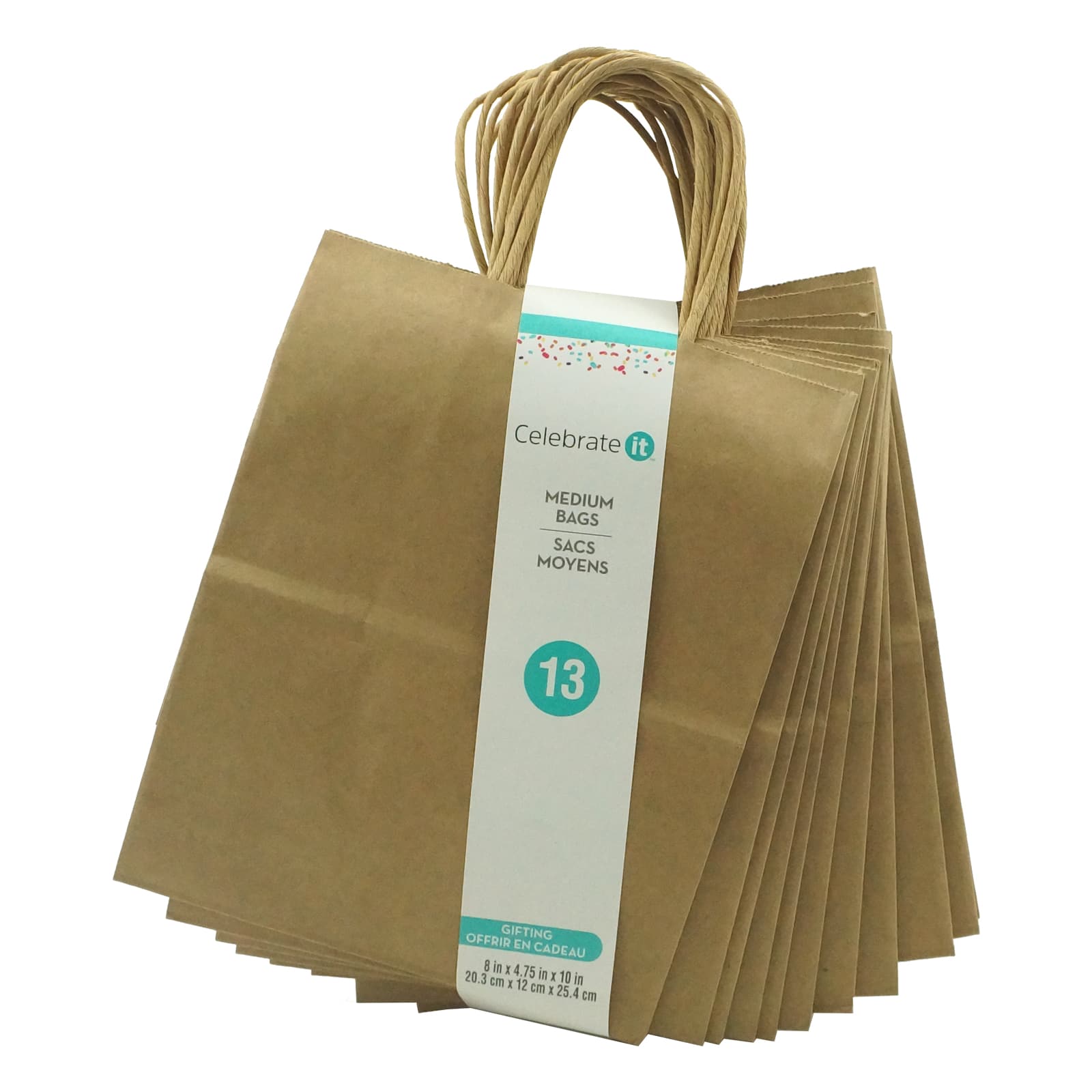 6 Packs: 13ct. (78 total) Medium Kraft Paper Gift Bags by Celebrate It™