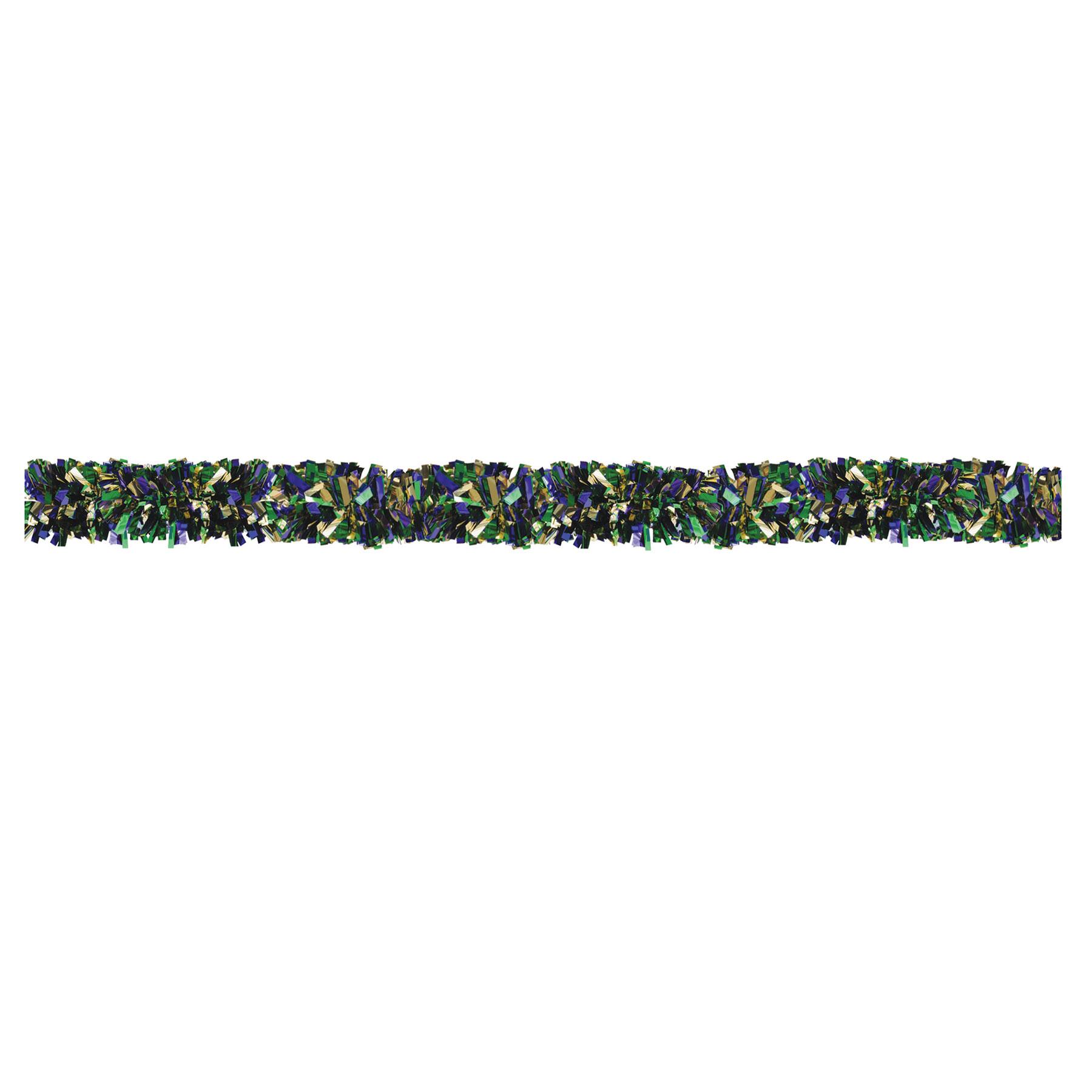 Beistle 15ft. Green, Gold & Purple 6-Ply Metallic Festooning Garland