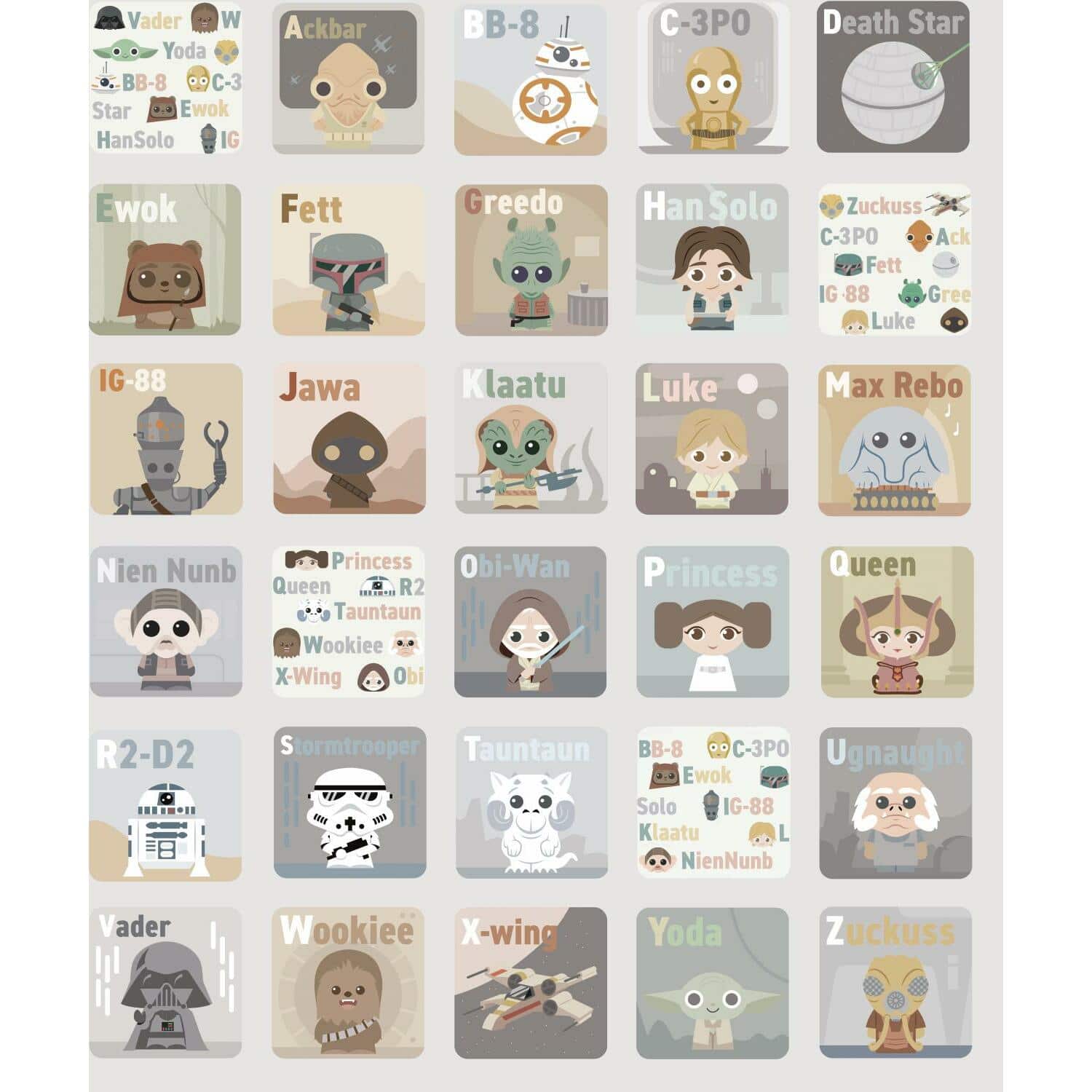 Star Wars Infant Alphabet Peel & Stick Wallpaper