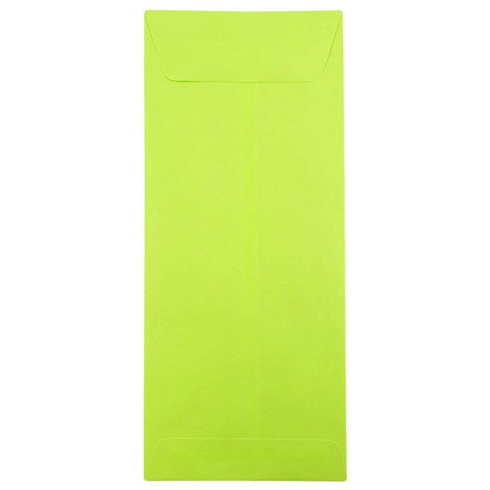 JAM Paper 5" x 11.5" Ultra Lime Green Policy Business Envelopes