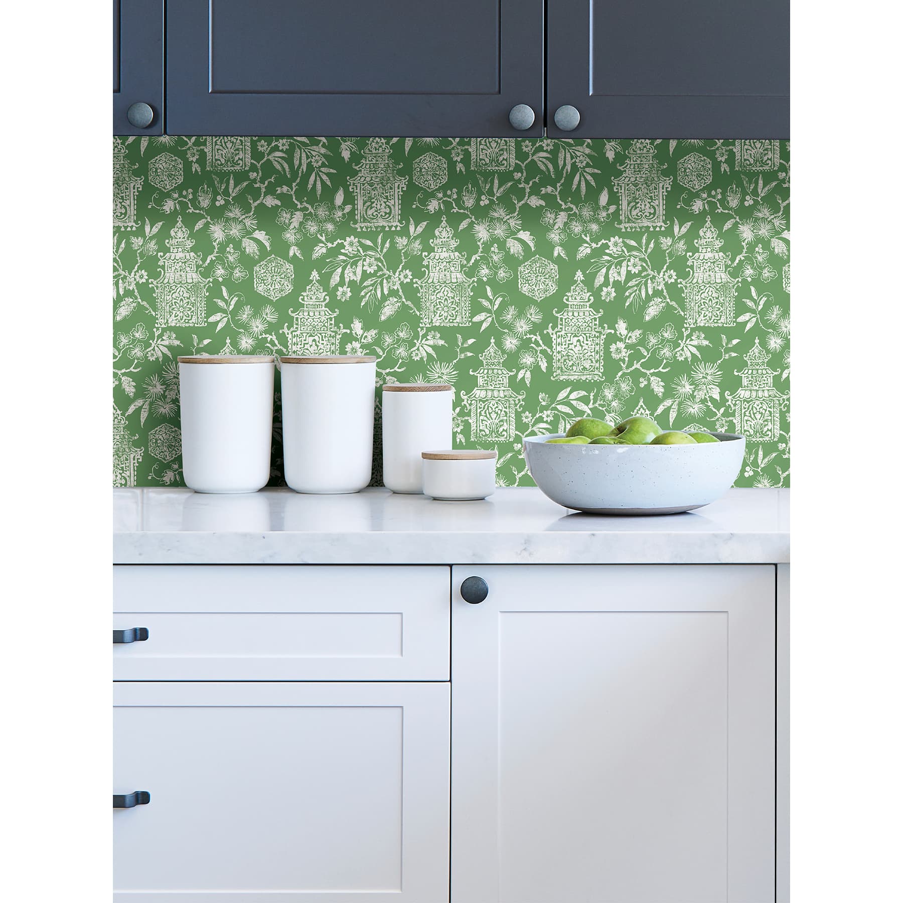 NuWallpaper Green Danson Peel & Stick Wallpaper