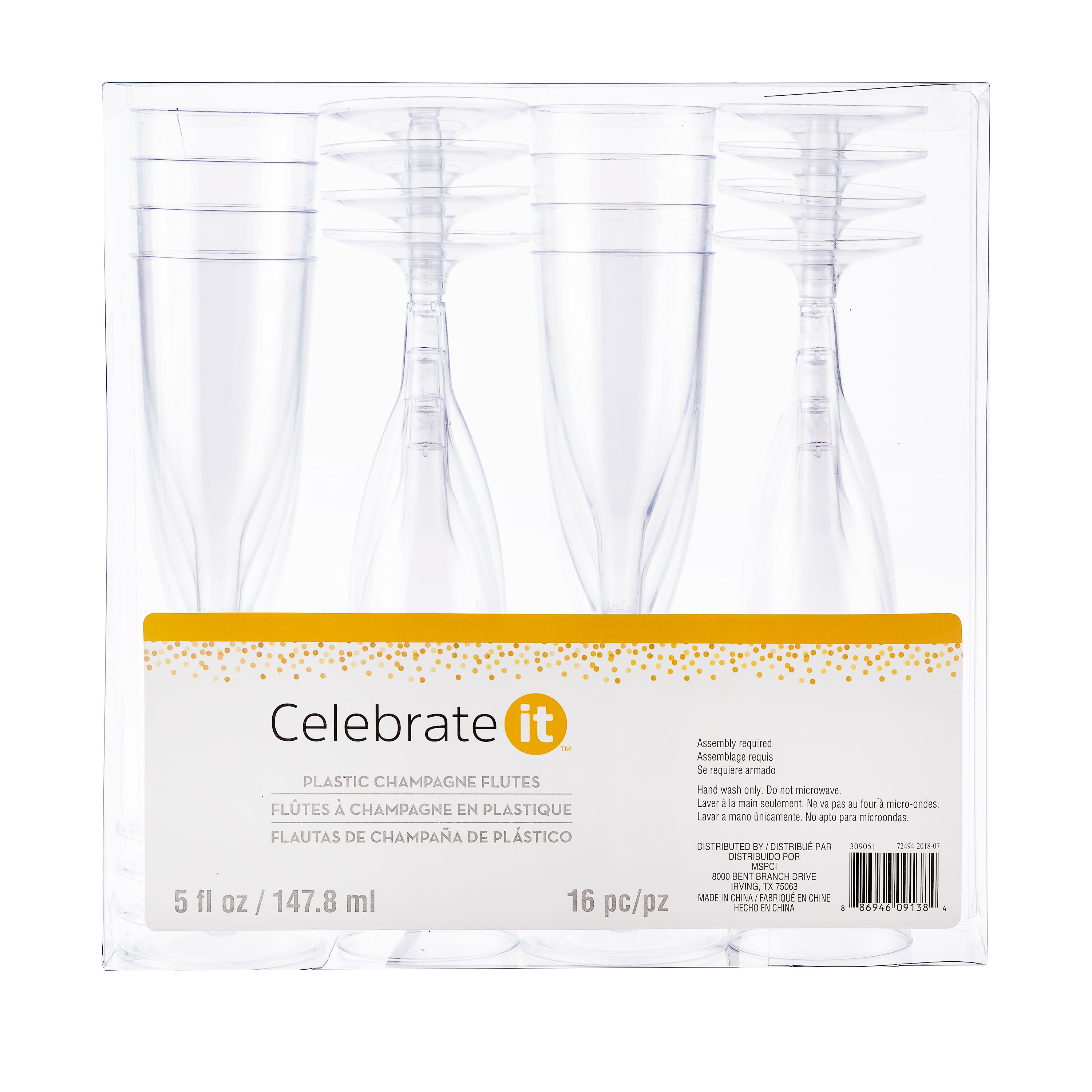 5oz. Plastic Champagne Flutes by Celebrate It™, 16ct.