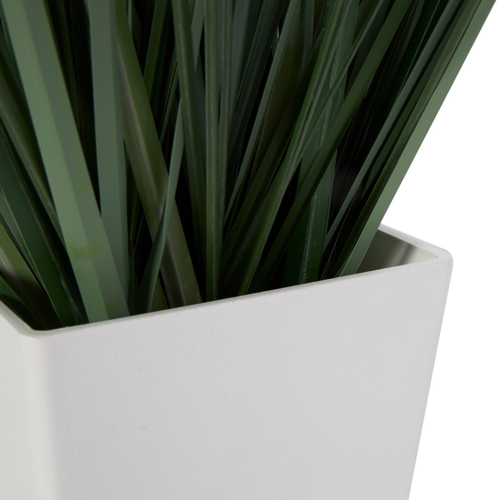 28" Foliage Artificial Plant with White Plastic Pot