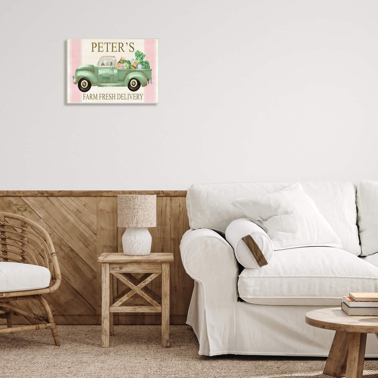 Stupell Industries Farm Fresh Delivery Sign Rustic Countryside Vegetables Wall Plaque Art