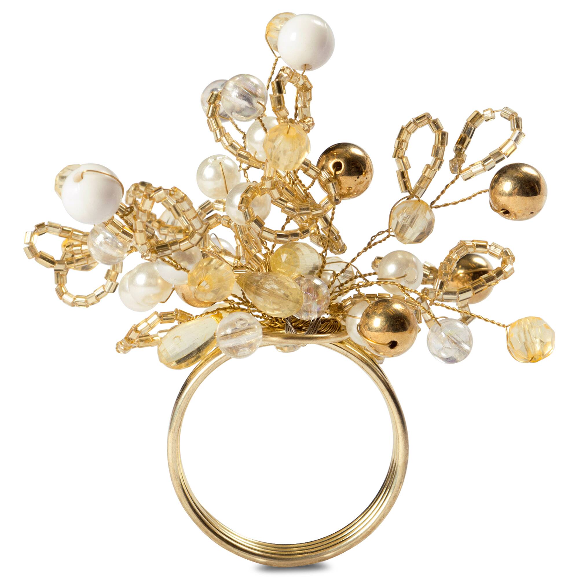 DII® Gold Multi Bead Napkin Rings, 6ct.