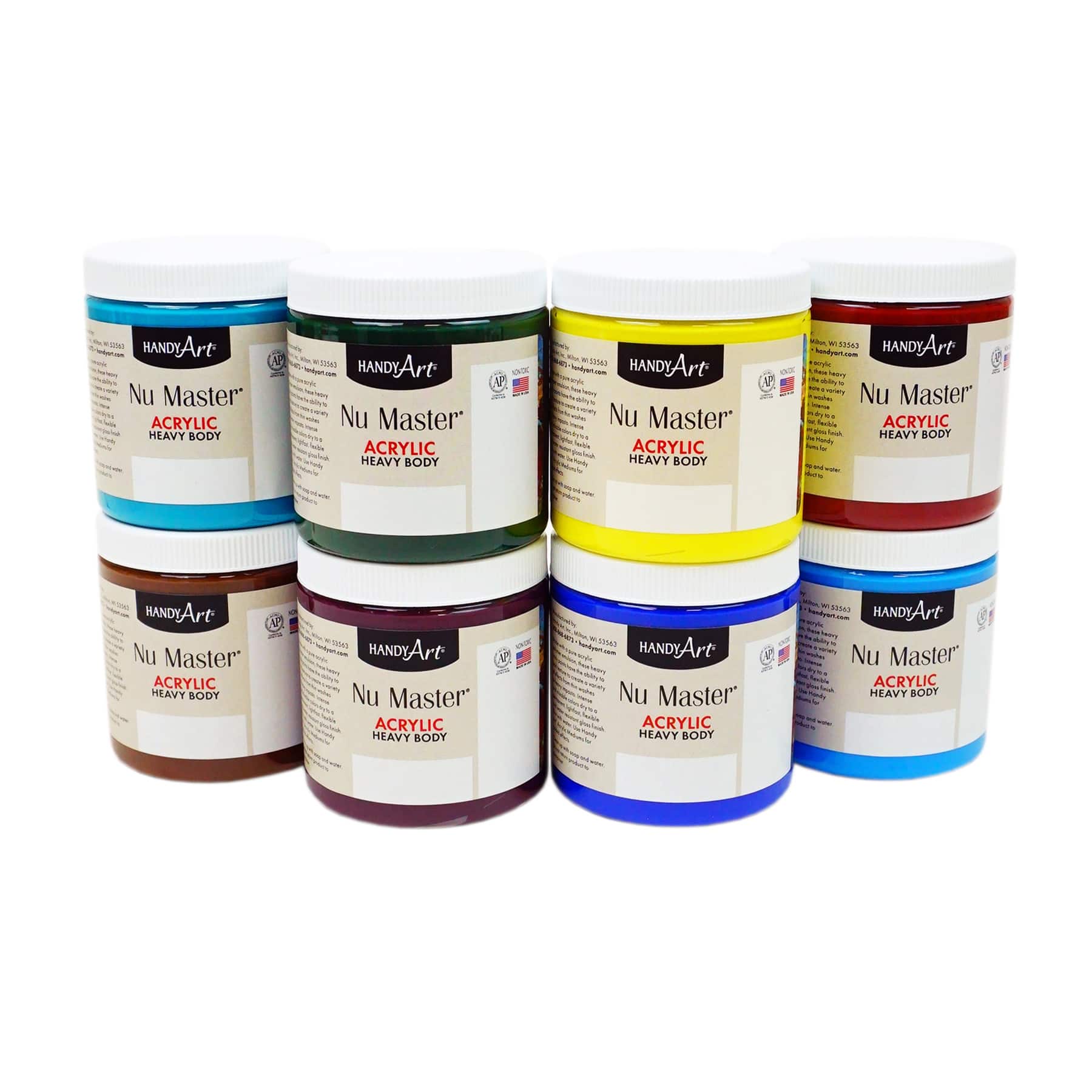 Handy Art® Nu Master® 8oz. Secondary Colors Heavy Body Acrylic Paint Set