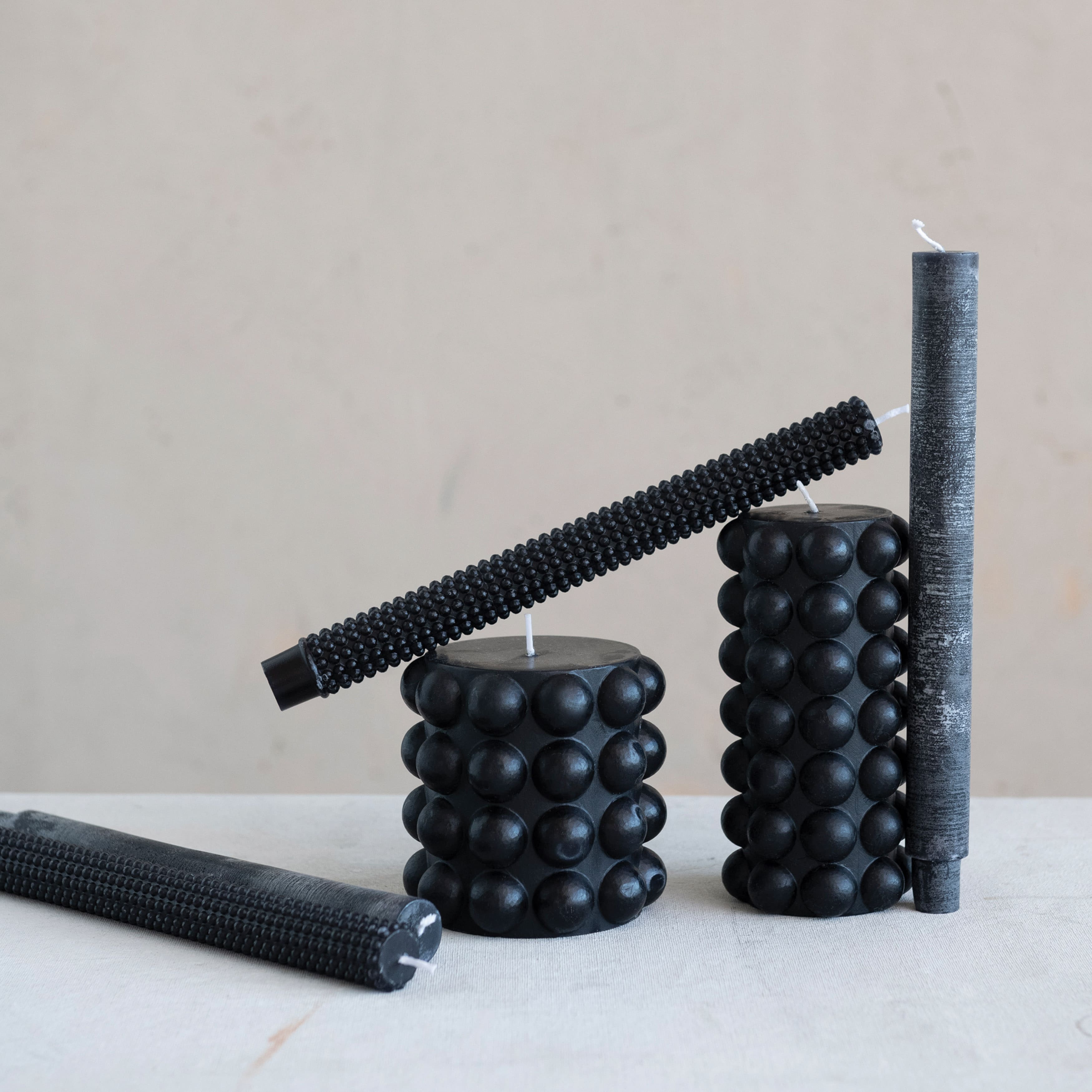 Hello Honey® Unscented Hobnail Pillar Candle