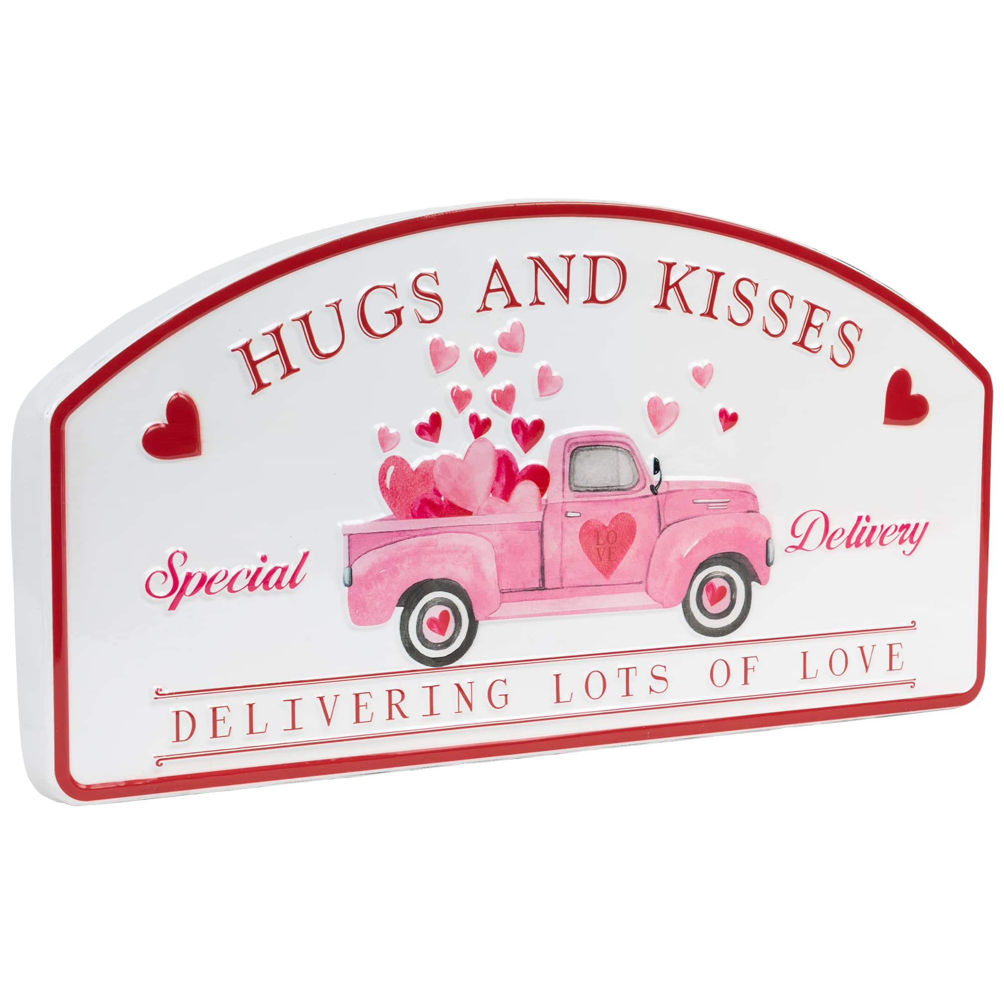 18" Hugs and Kisses Valentine's Day Wall Sign