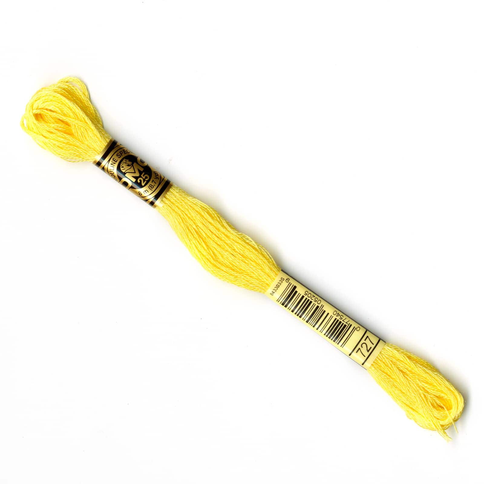 DMC® 6 Strand Embroidery Floss, Yellow, Color: 727 VY LT Topaz