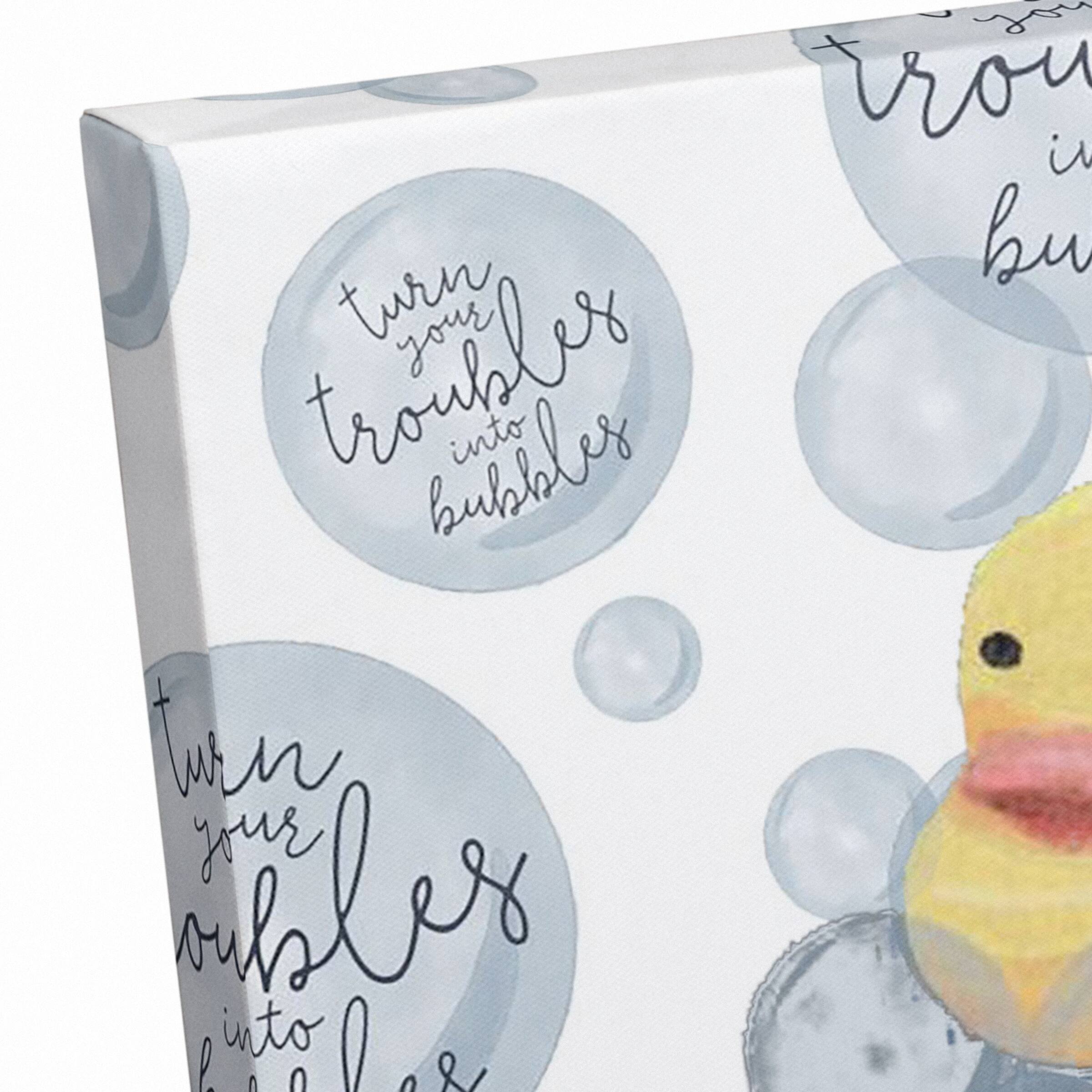 Turn Your Troubles Into Bubbles With Ducky Canvas Wall Art