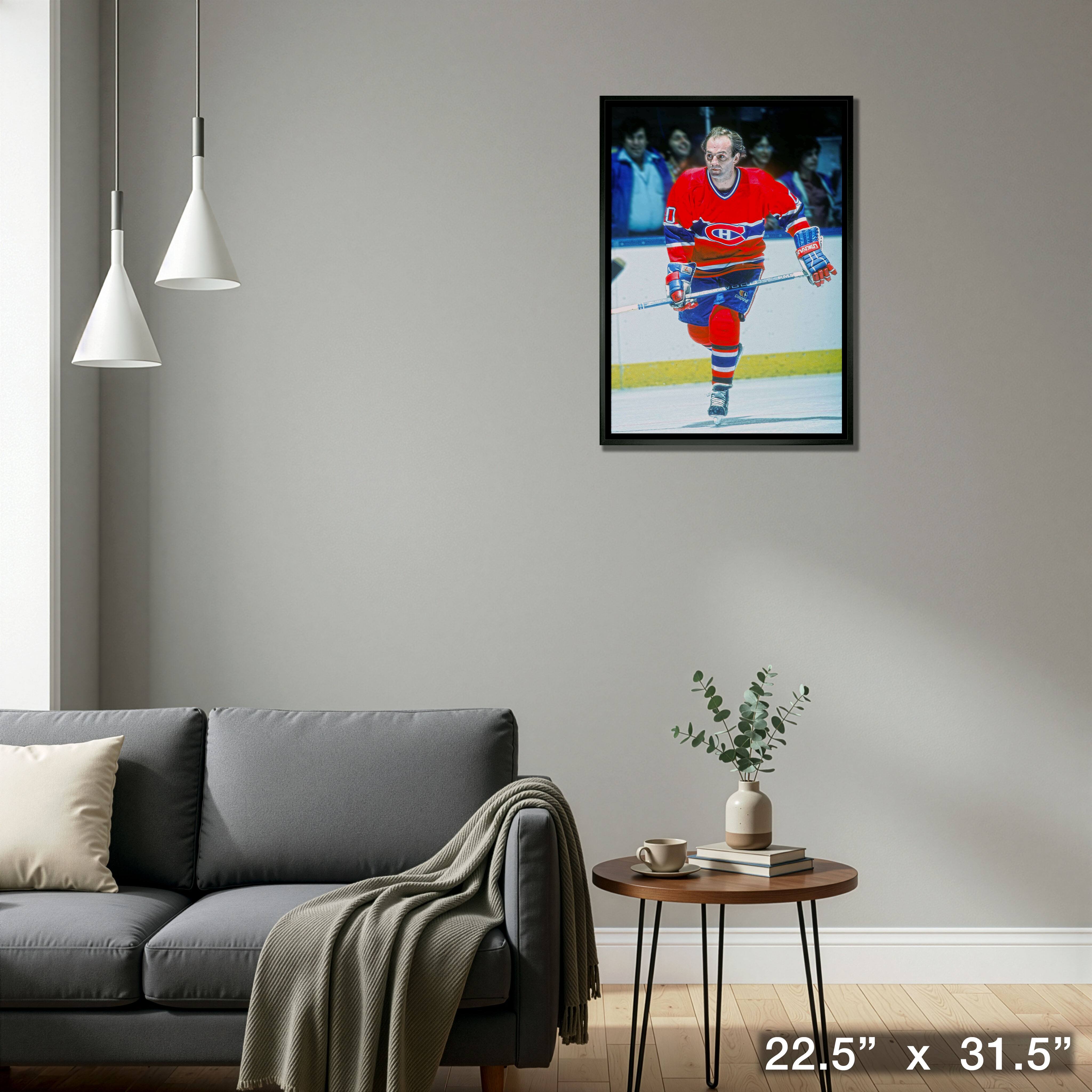 Guy Lafleur Montreal Canadiens Framed 20" x 29" Action Close-Up Canvas 22.5" x 31.5"
