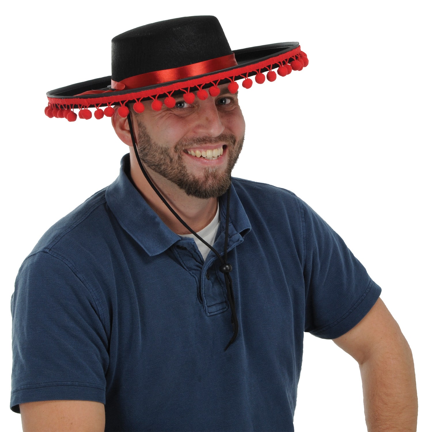 Beistle Adult Black & Red Felt Spanish Hat