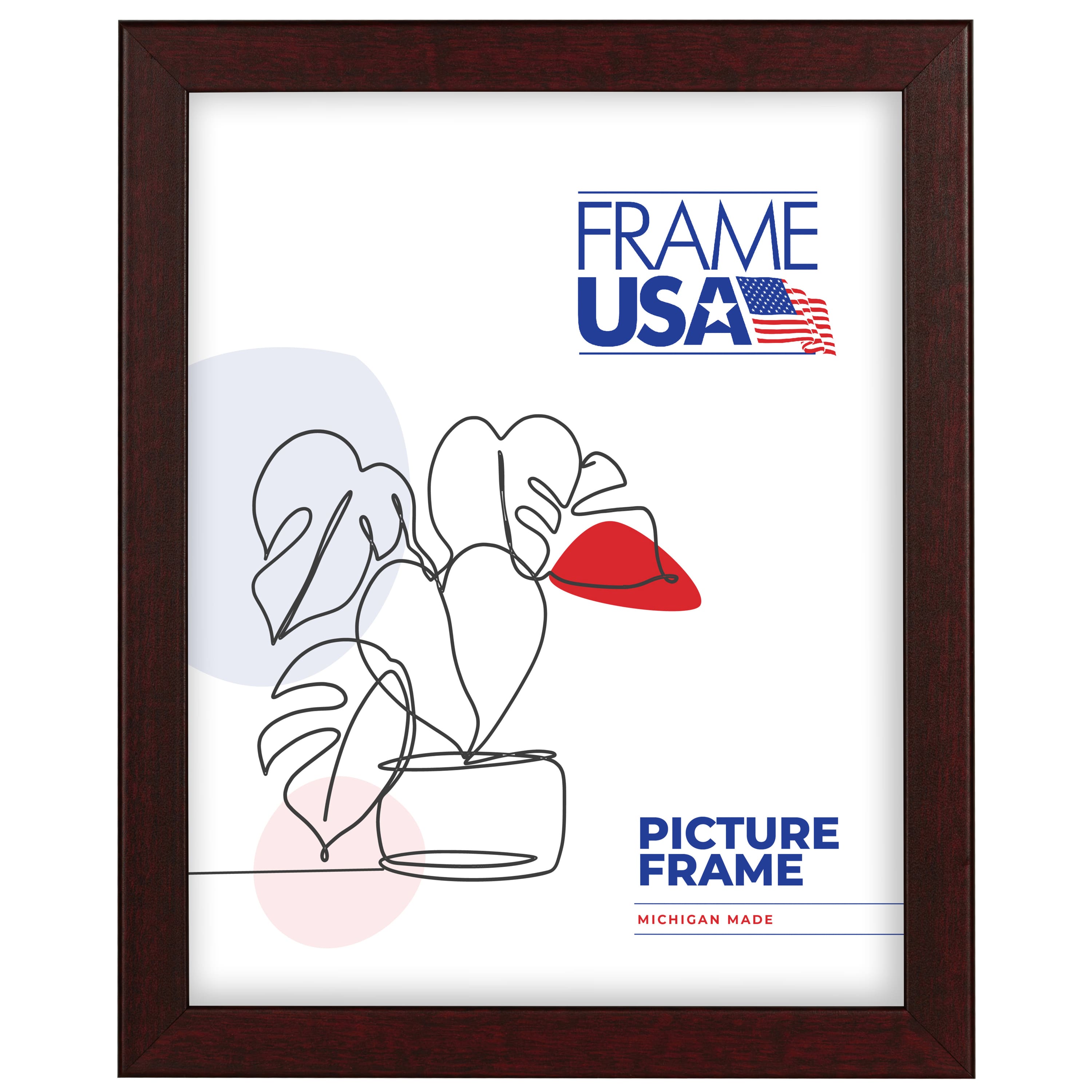 Frame USA Corporate Thin Red Mahogany Single Image Picture Frame