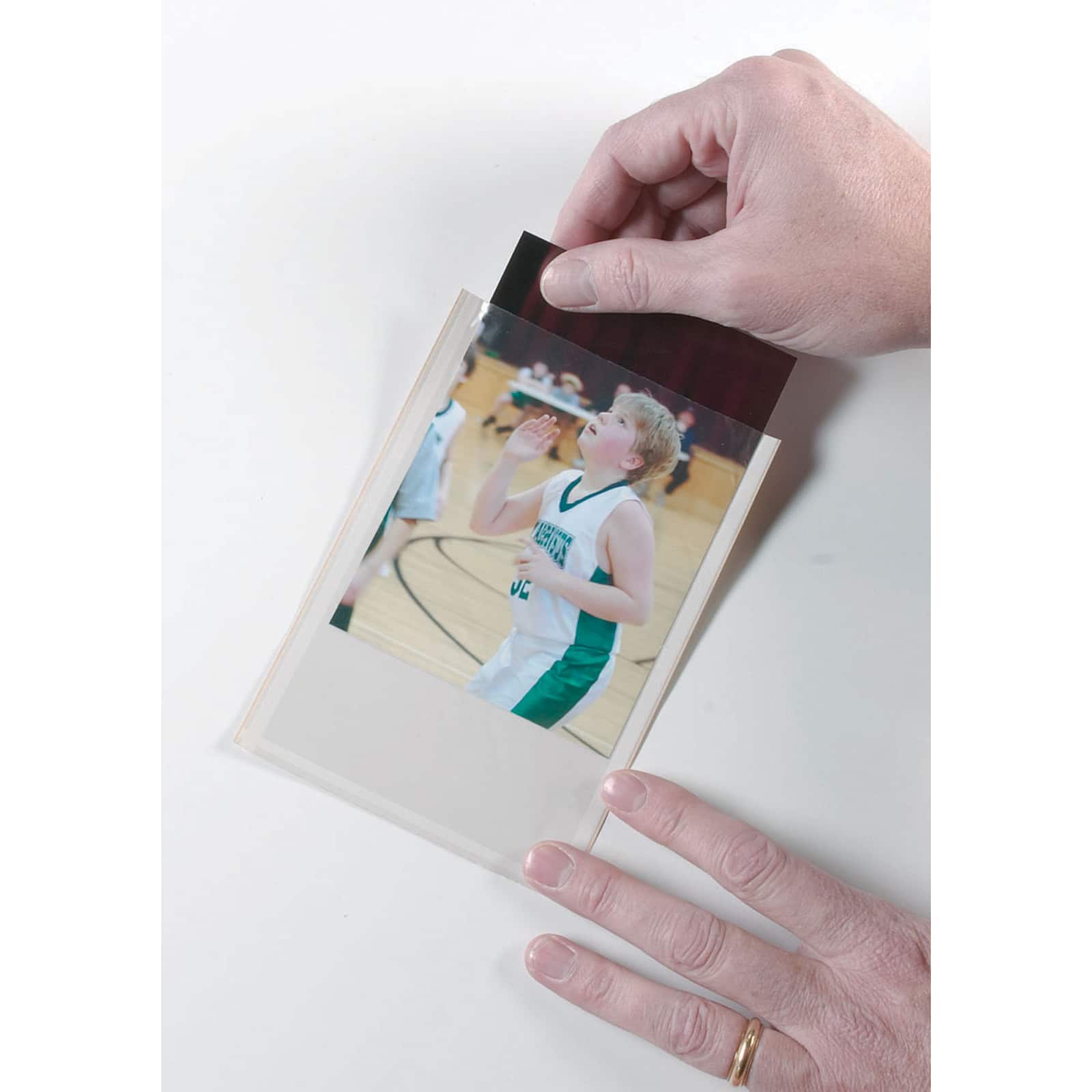 Ashley Productions Photo/Index Card Clear Pockets, 5 Packs of 25