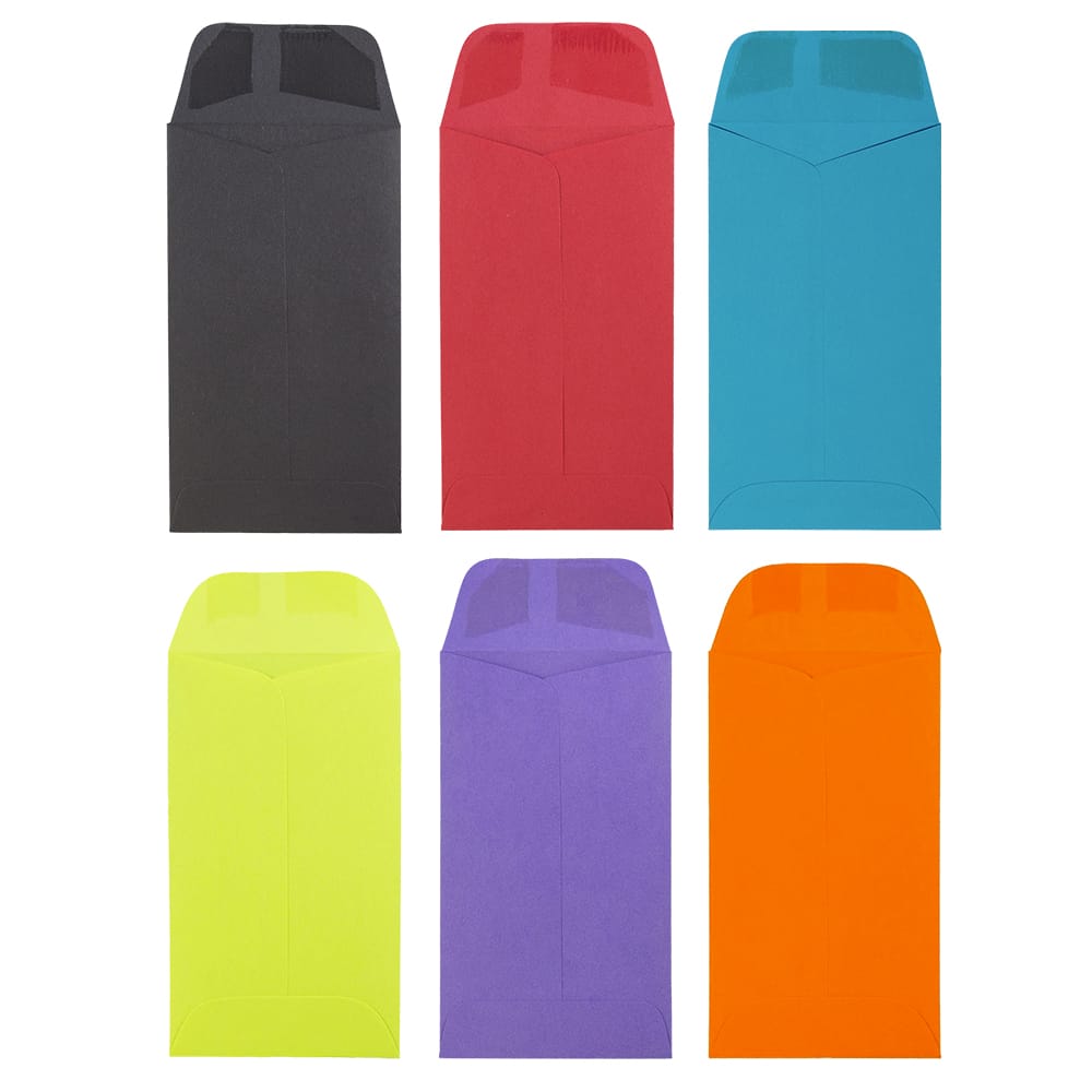 JAM Paper 3.375" x 6" Assorted Coin Business Envelopes, 150ct.