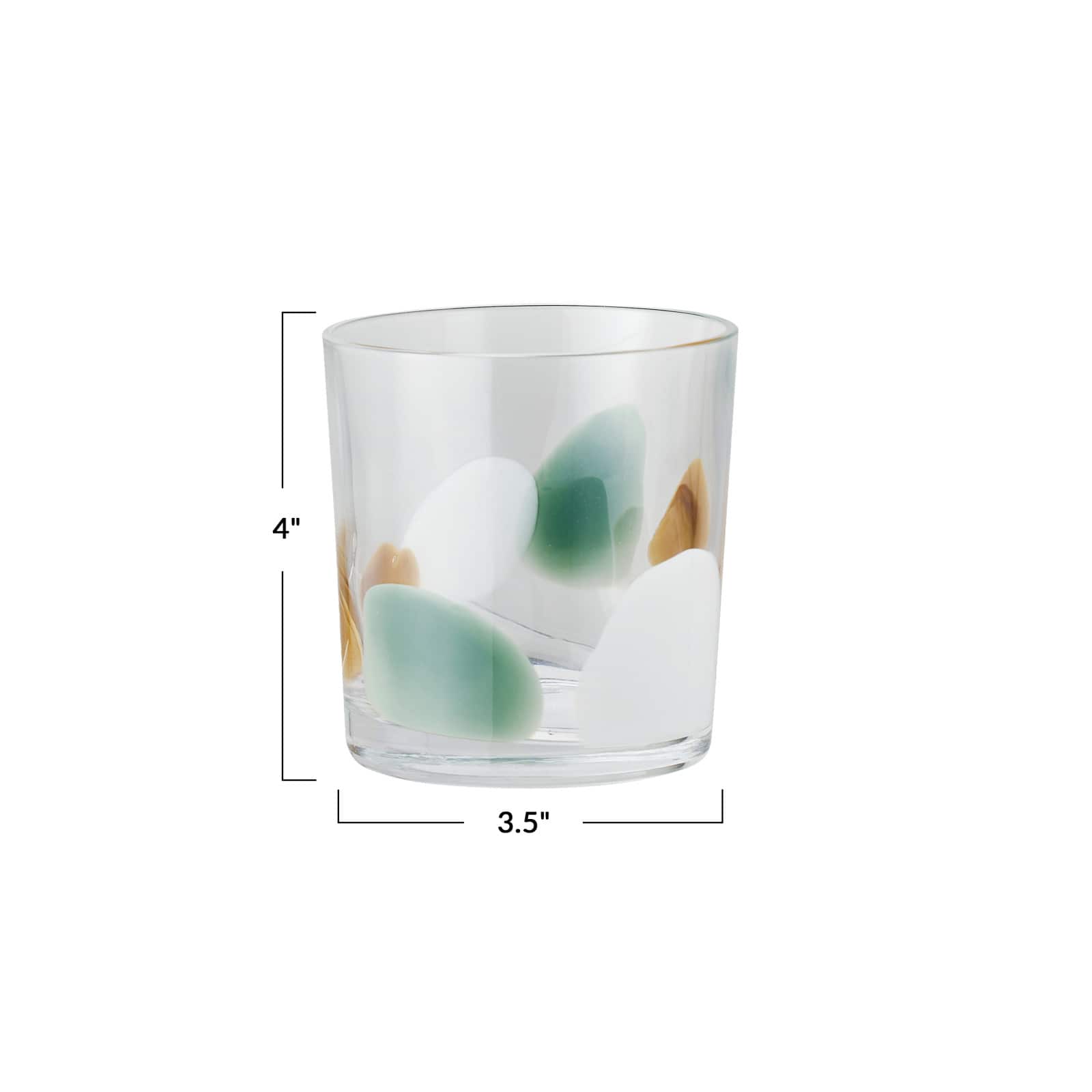 Hello Honey® 12oz. Green & Yellow Kaleidoscope Harmony Handmade Art Glass