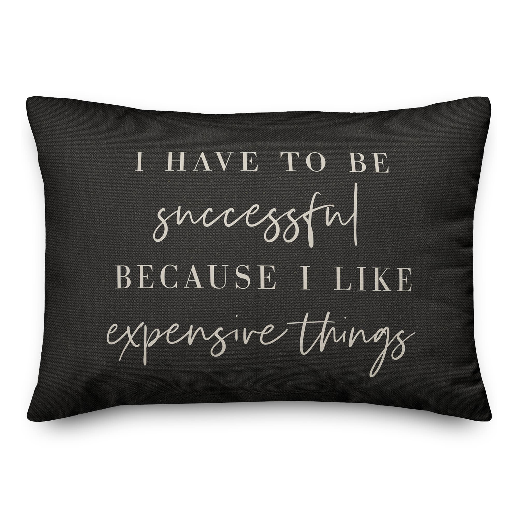 I Like Expensive Things Indoor/Outdoor Lumbar Pillow