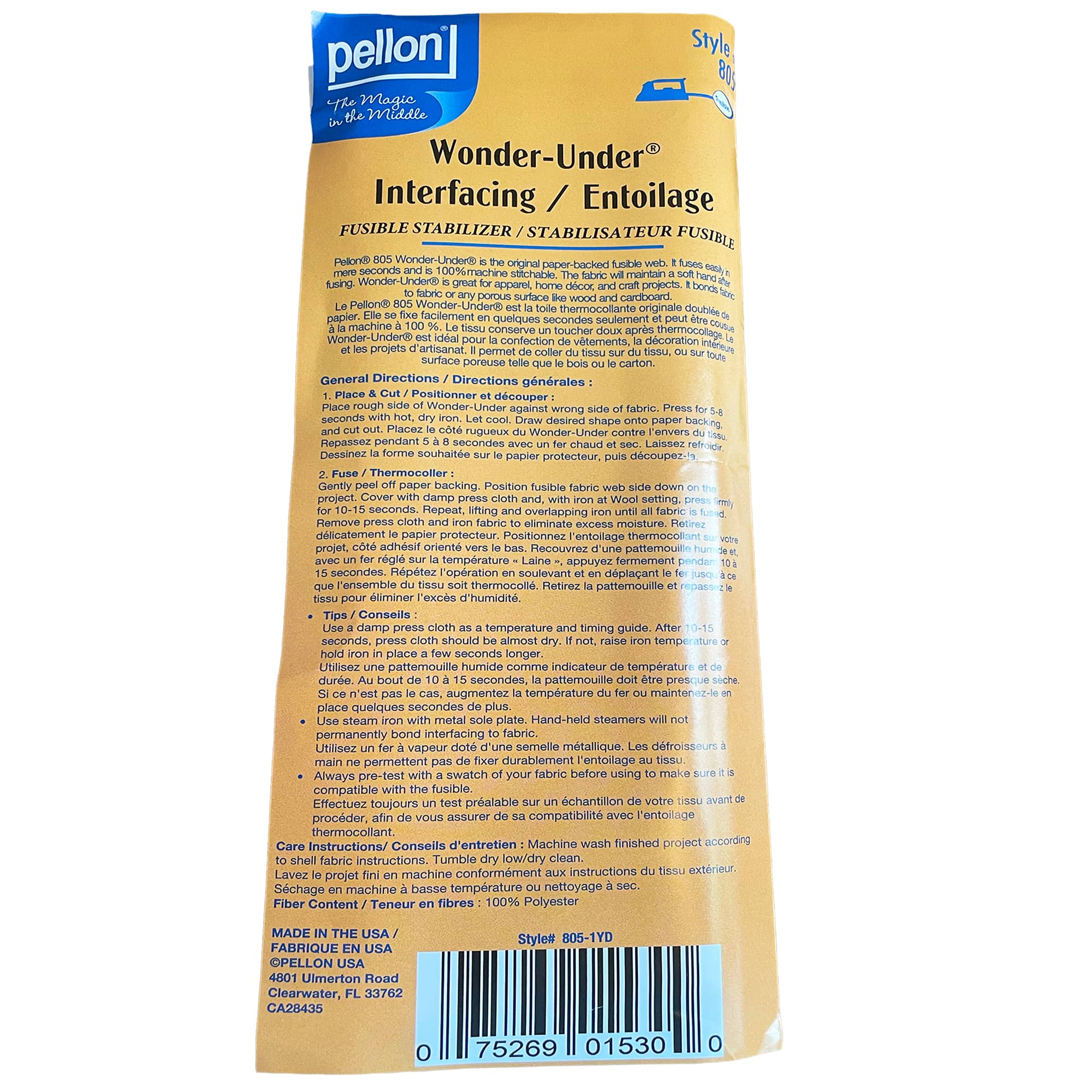Pellon® 805 17" x 1yd. White Wonder-Under® Paper-Backed Fusible Web