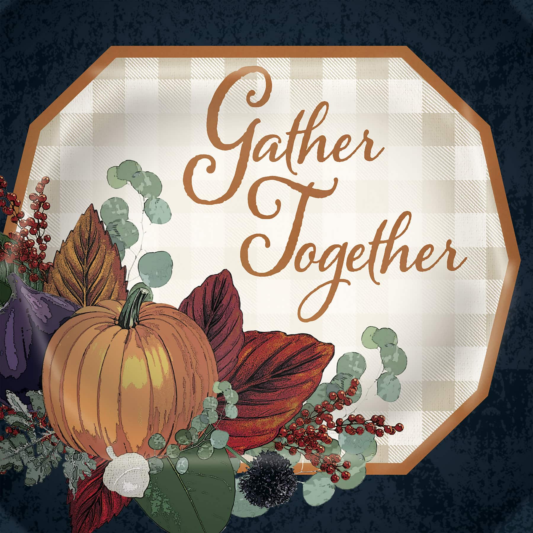 Beistle 6.25" x 7.5" Fall Thanksgiving Dessert Plates, 16ct.