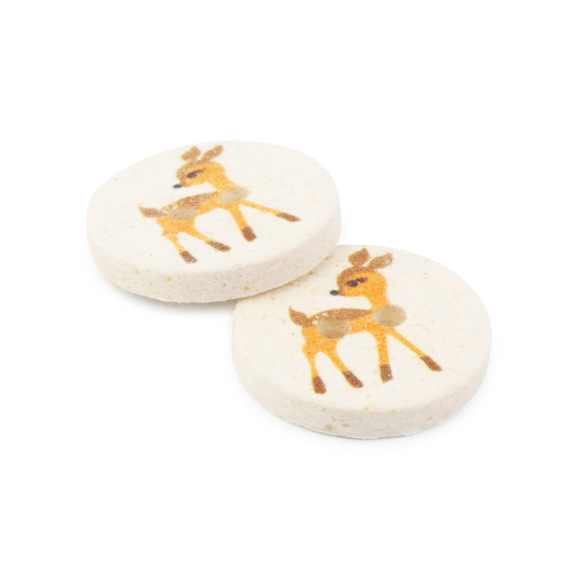 Dritz® 15mm Natural Recycled Cotton Deer Button, 9ct.