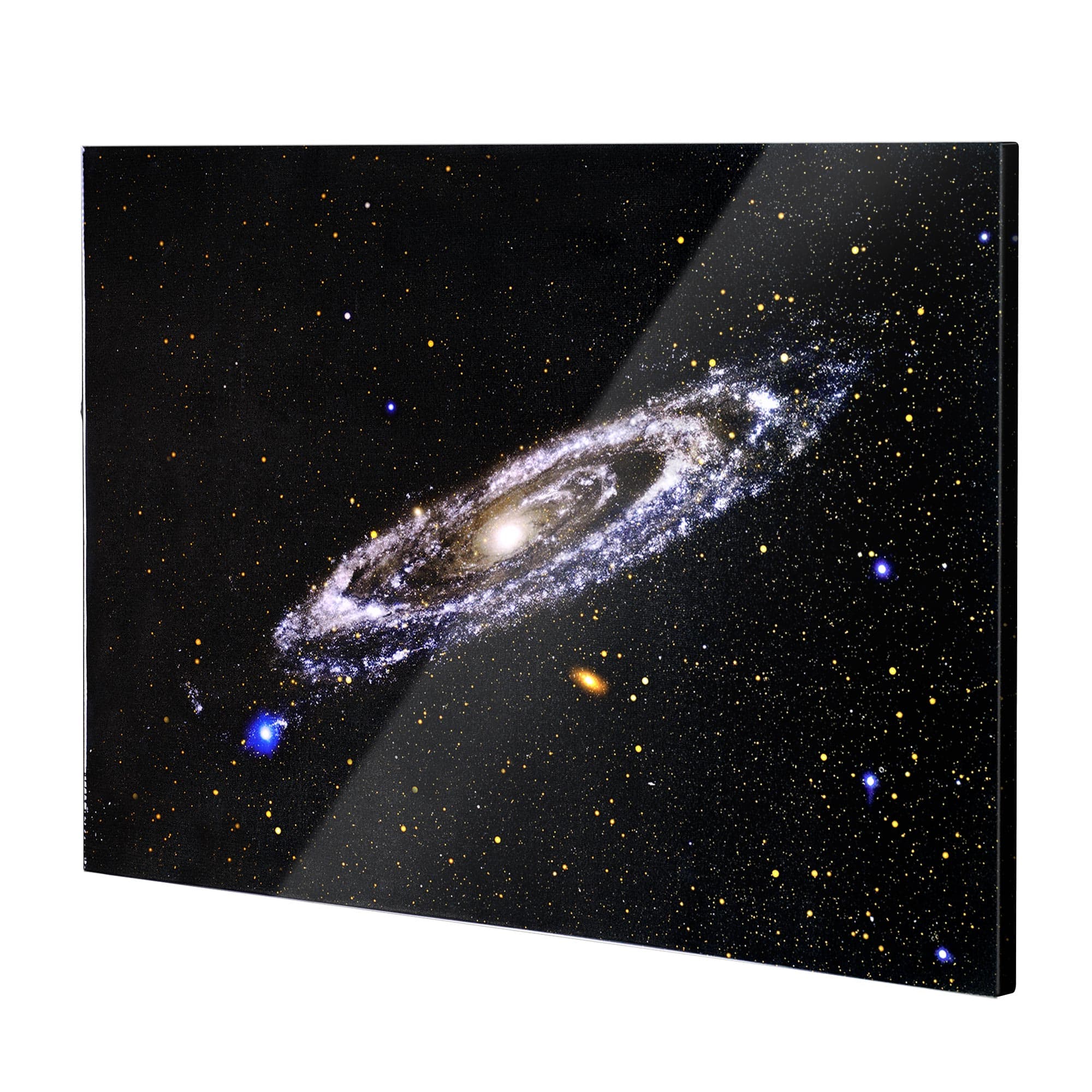 American Art Décor™ 36" NASA Galaxy Next Door Glossy Lacquer Canvas Wall Art Print