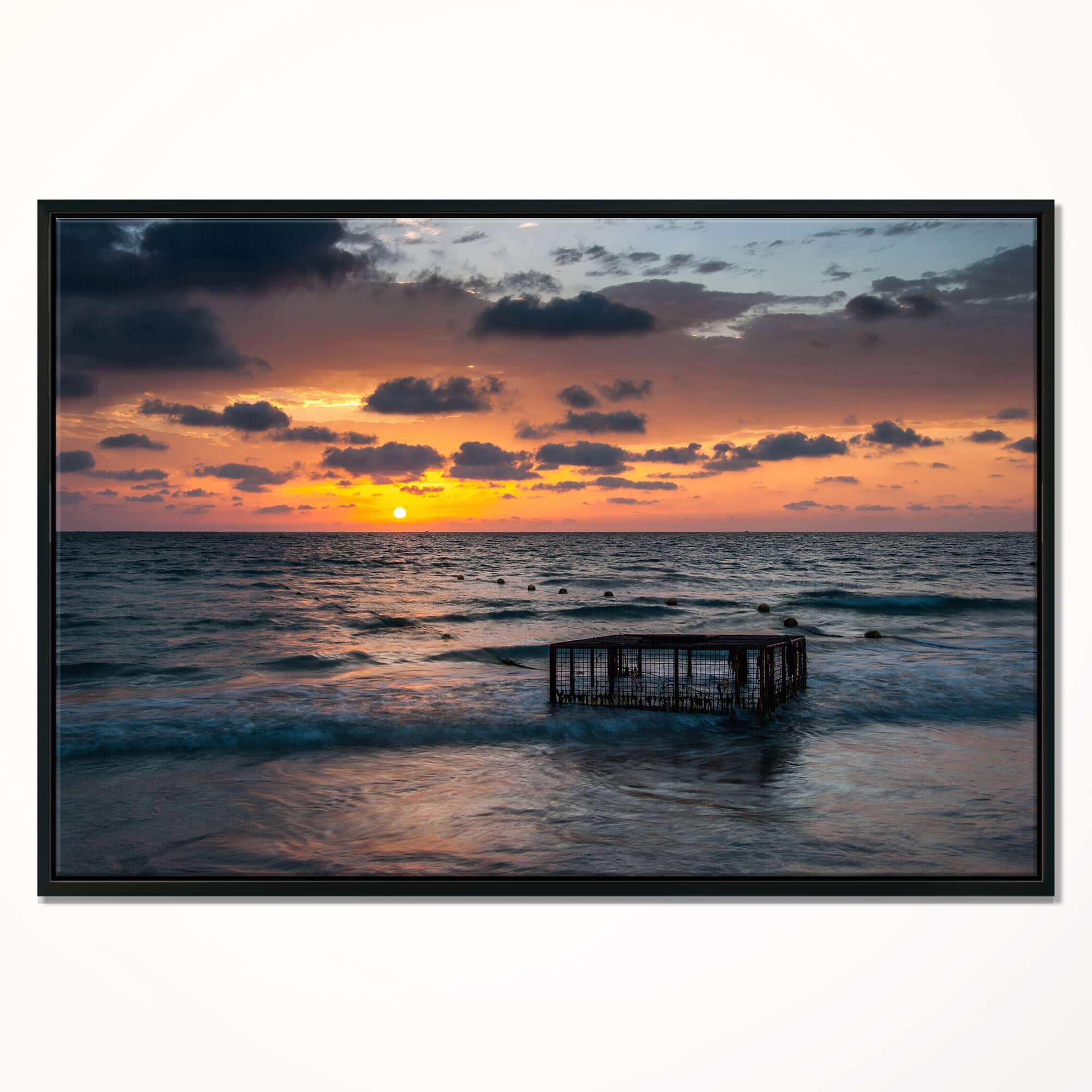 Designart - Tropical Beach with Empty Cage