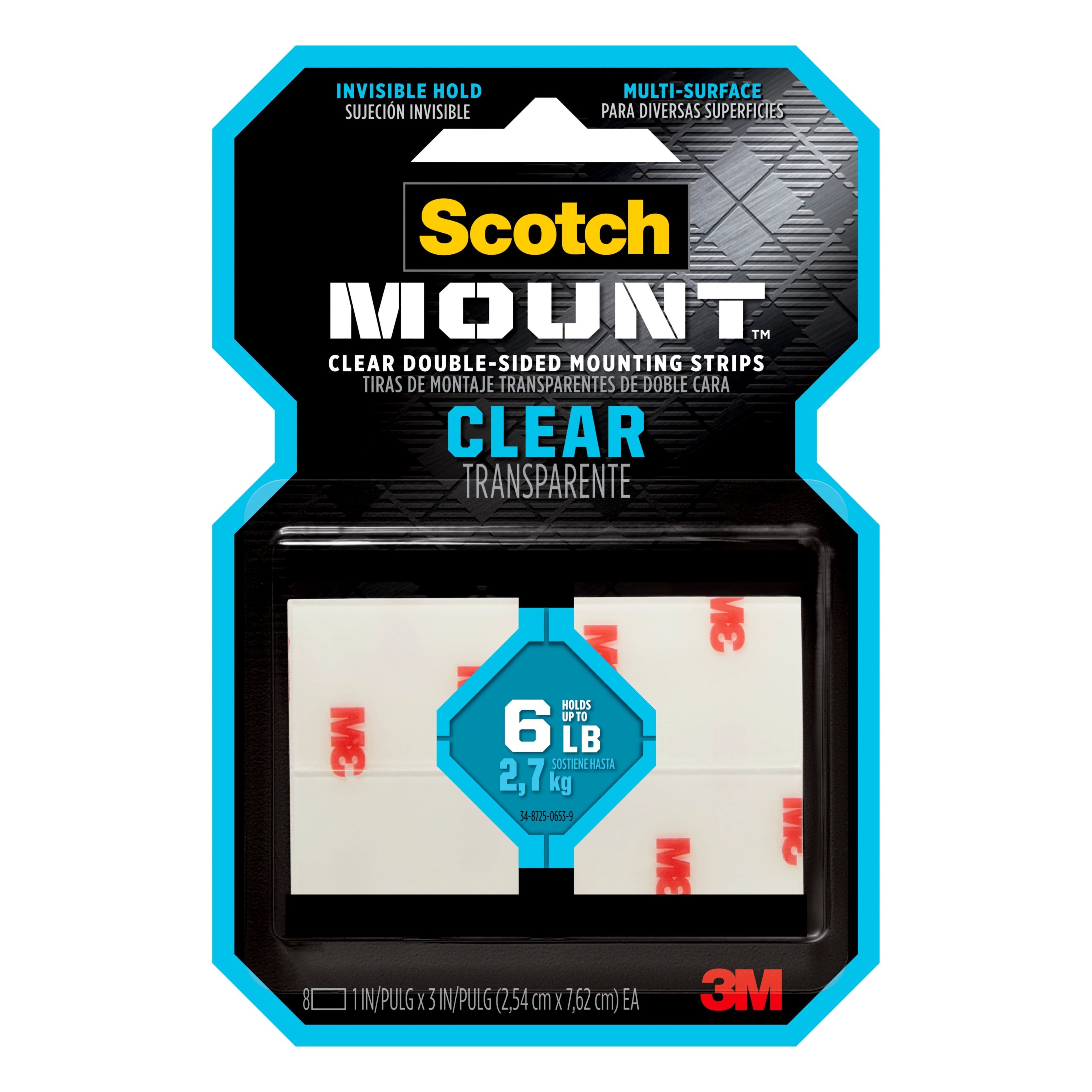 12 Packs: 8 ct. (96 total) Scotch® Clear Mounting Strips