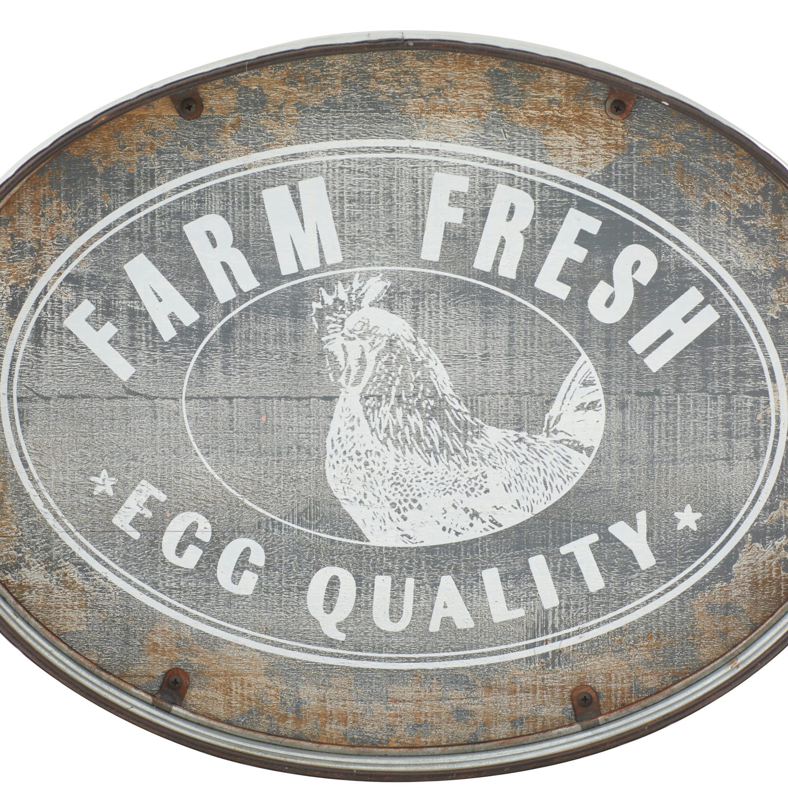 Gray Metal Farmhouse Tray Set