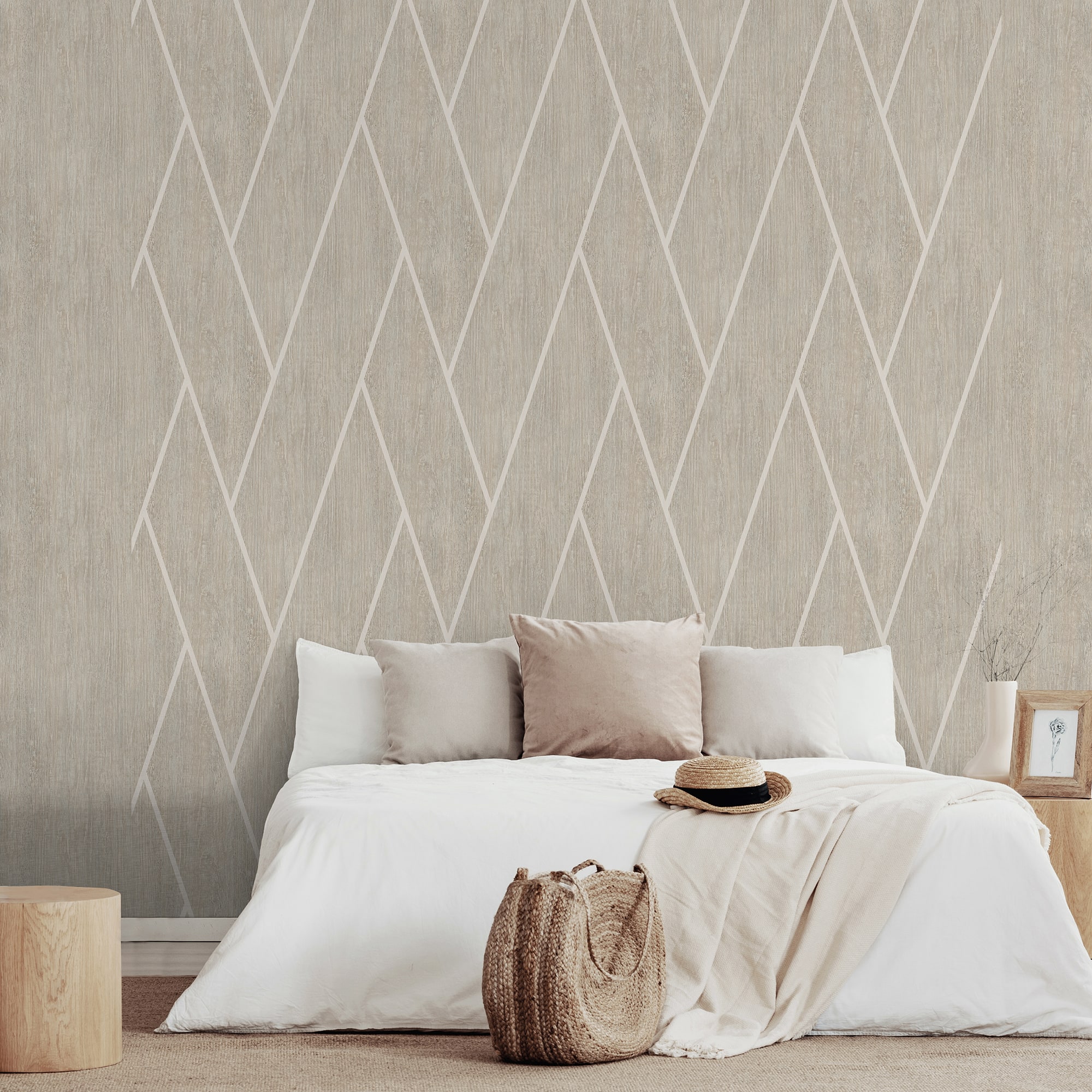 Designs Direct Wood Texture Chevron Wallpaper