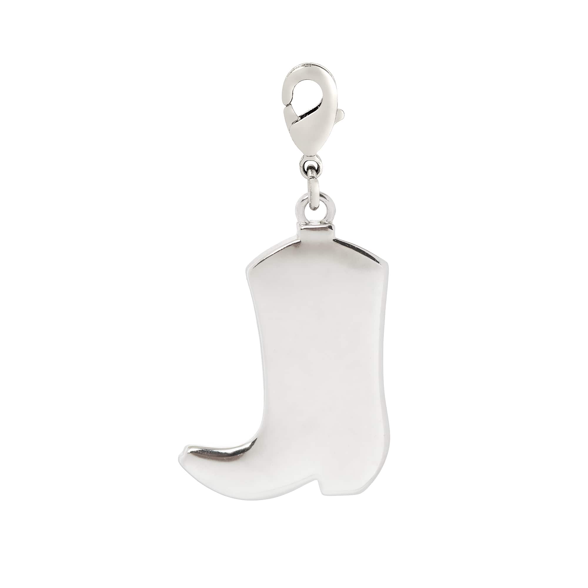 Pink Cowgirl Boot Austrian Crystal Charm by Bead Landing™