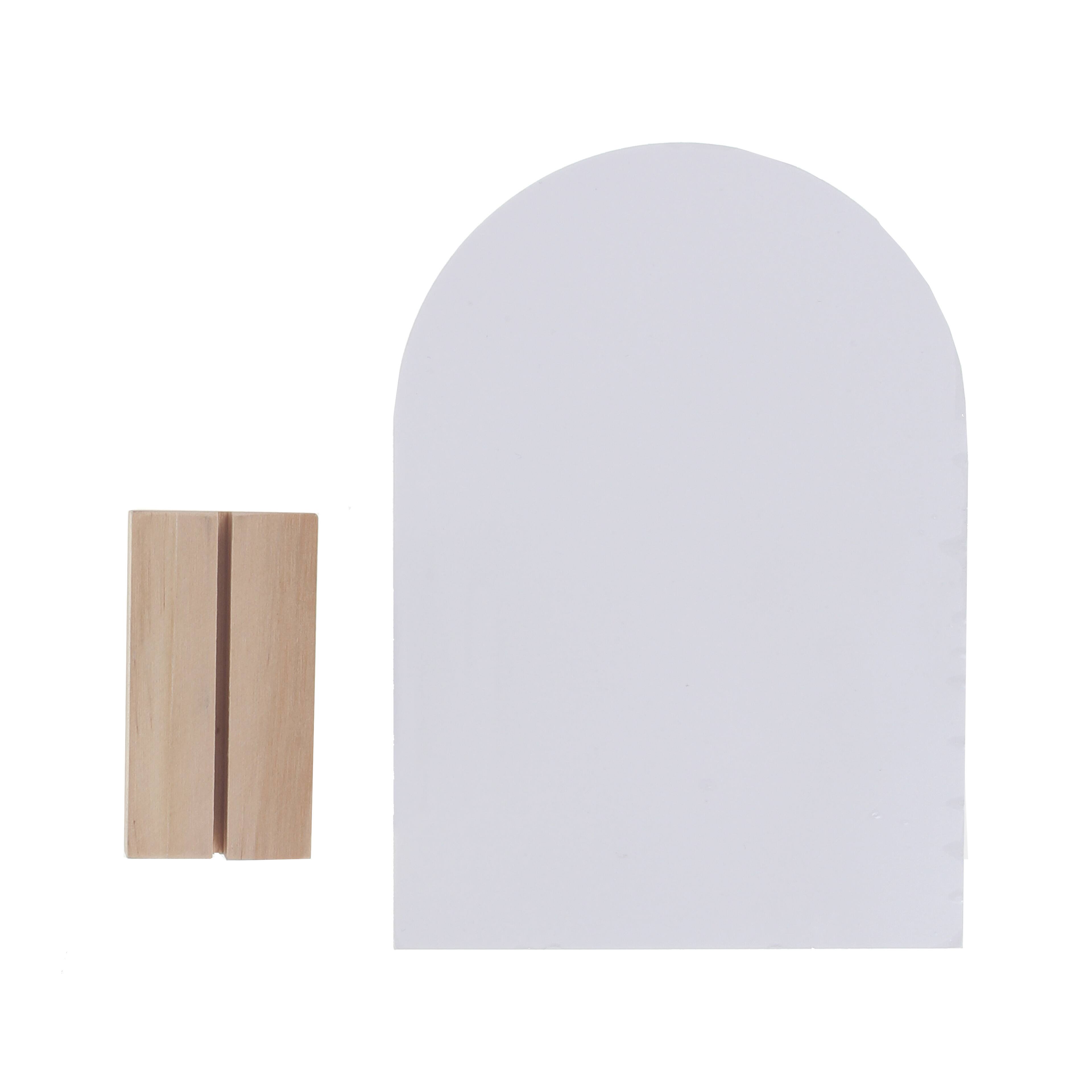 12 Pack: 7.5" Acrylic Sign with Wood Stand by Make Market®