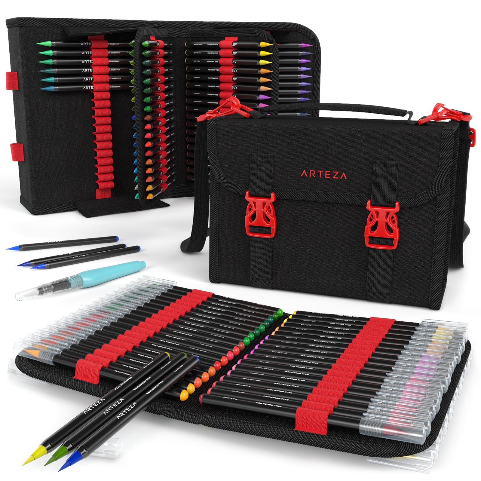 Arteza® 96 Real Brush Pens® Set with Carrying Case